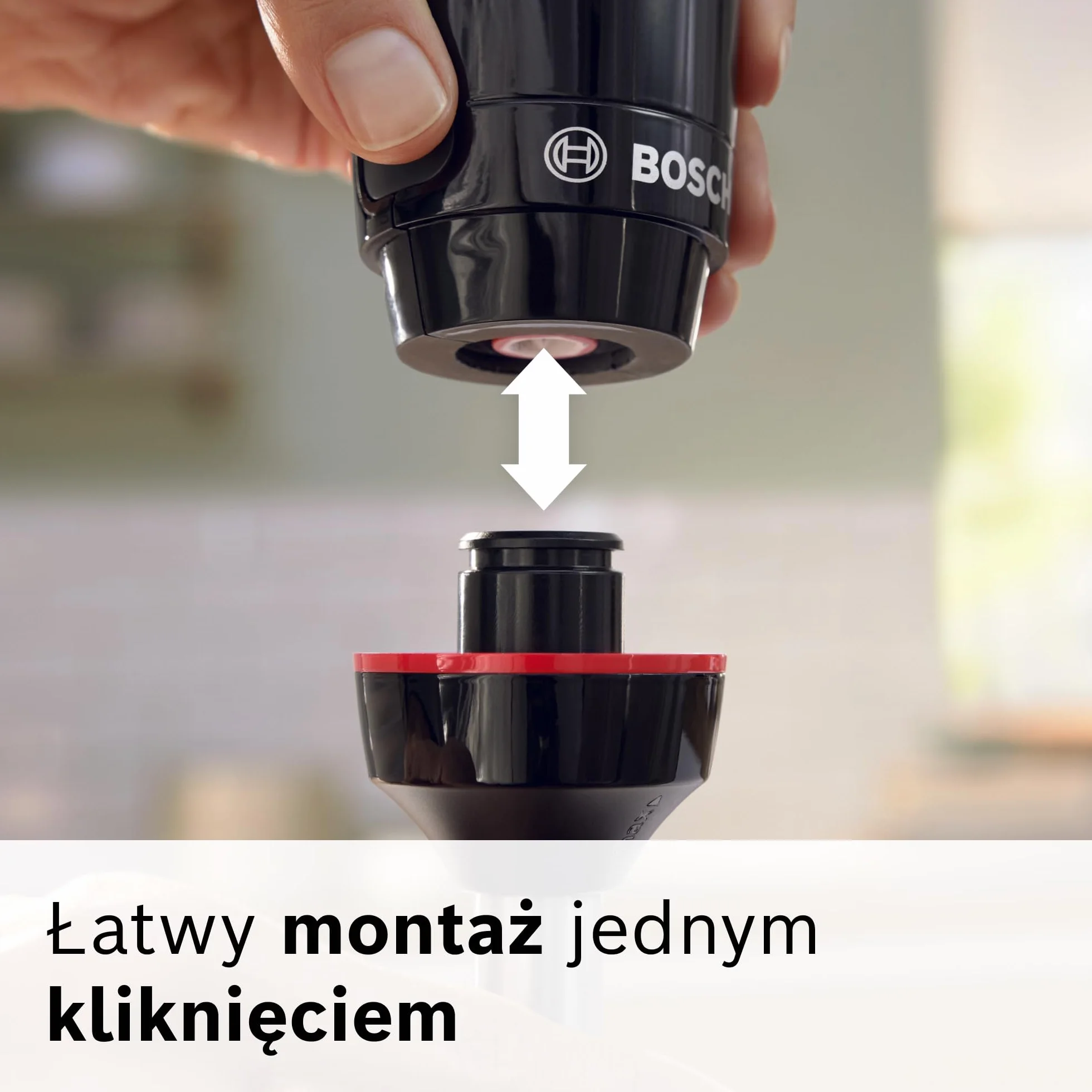 Bosch, blender ręczny, ErgoMaster Series 4, silnik 1000 W, dynamiczna regulacja prędkości, system QuattroBlade, akcesoria w zestawie, MSM4B610