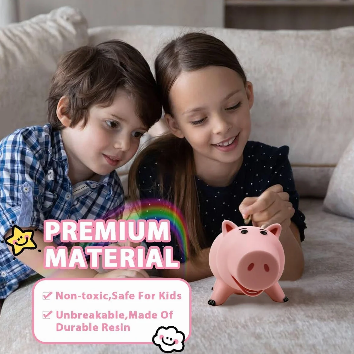 Creamily Hamm Toy Story Skarbonka Plastikowe Pudełko na Monety Różowy