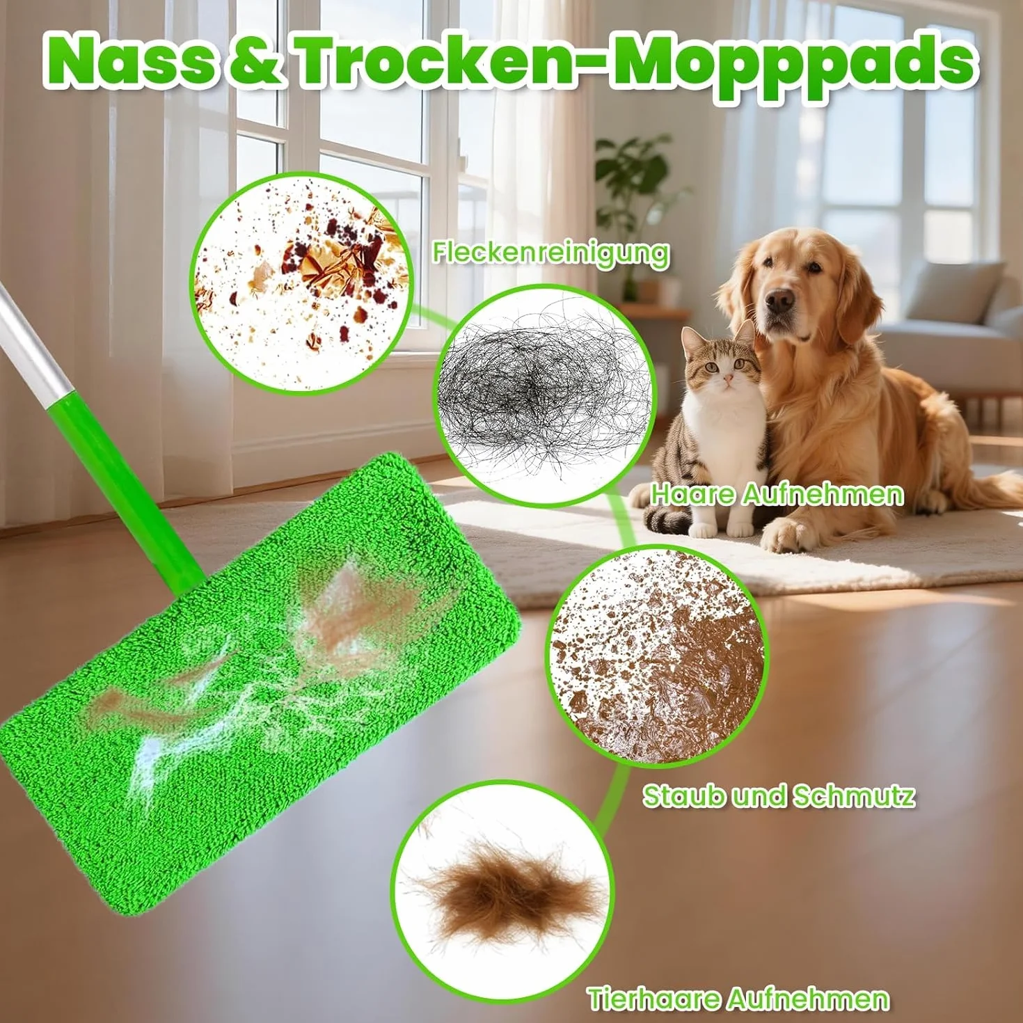 12 Sztuk Ściereczek do Swiffer Mopa Wielorazowych i Możliwych do Prania – Mikrofibra na Sucho i Mokro – Kompatybilne ze Swiffer Zestawem Startowym – Do Podłóg Twardych i Drewnianych