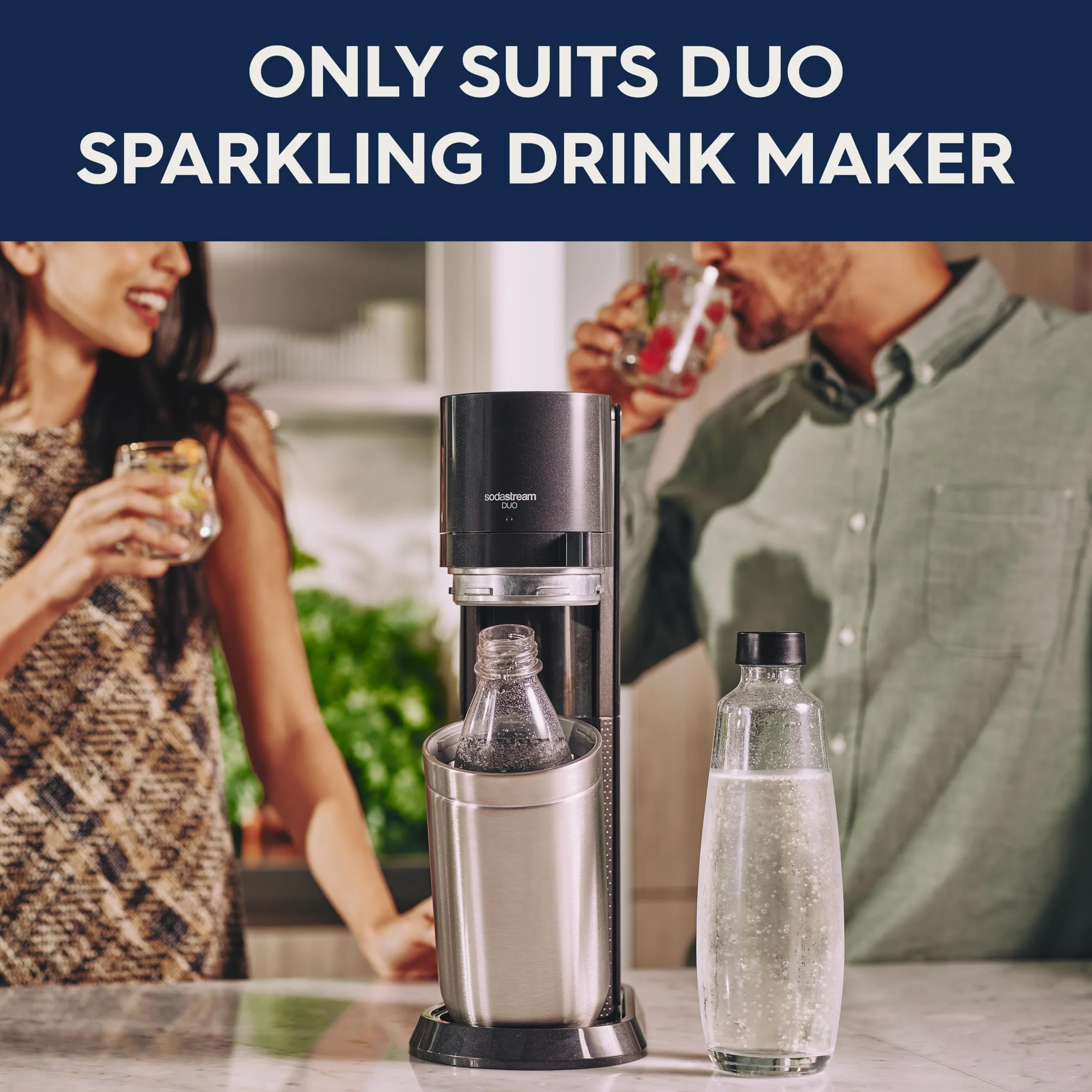 Sodastream Duo Butelka, Czarny, 1 l