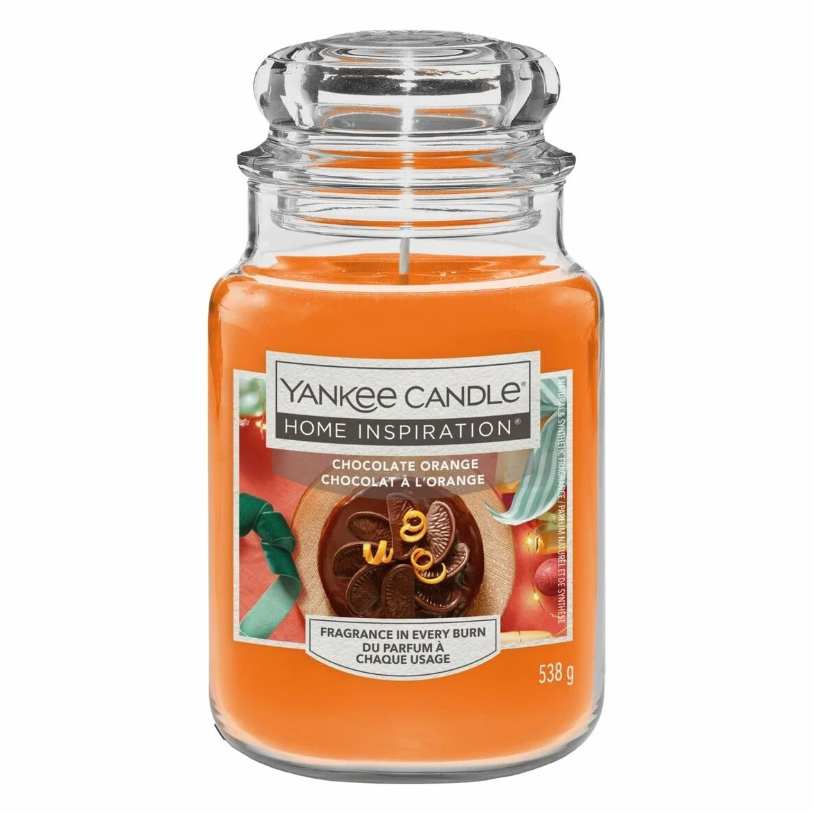 Yankee Candle Home Inspiration Chocolate Orange świeca zapachowa duży słoik, 538 g