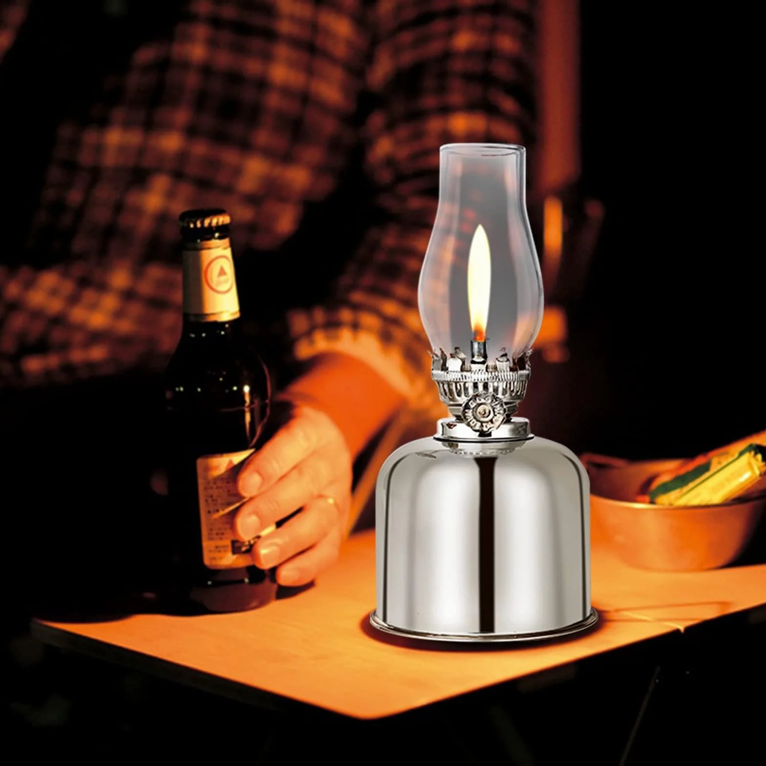 Lampa naftowa, lampa olejowa, latarnia, metalowa, szklana oprawka obrotowa, lampa olejowa w stylu retro, do użytku wewnątrz i na zewnątrz, wiatroszczelna, lampa olejowa, w stylu vintage, światło