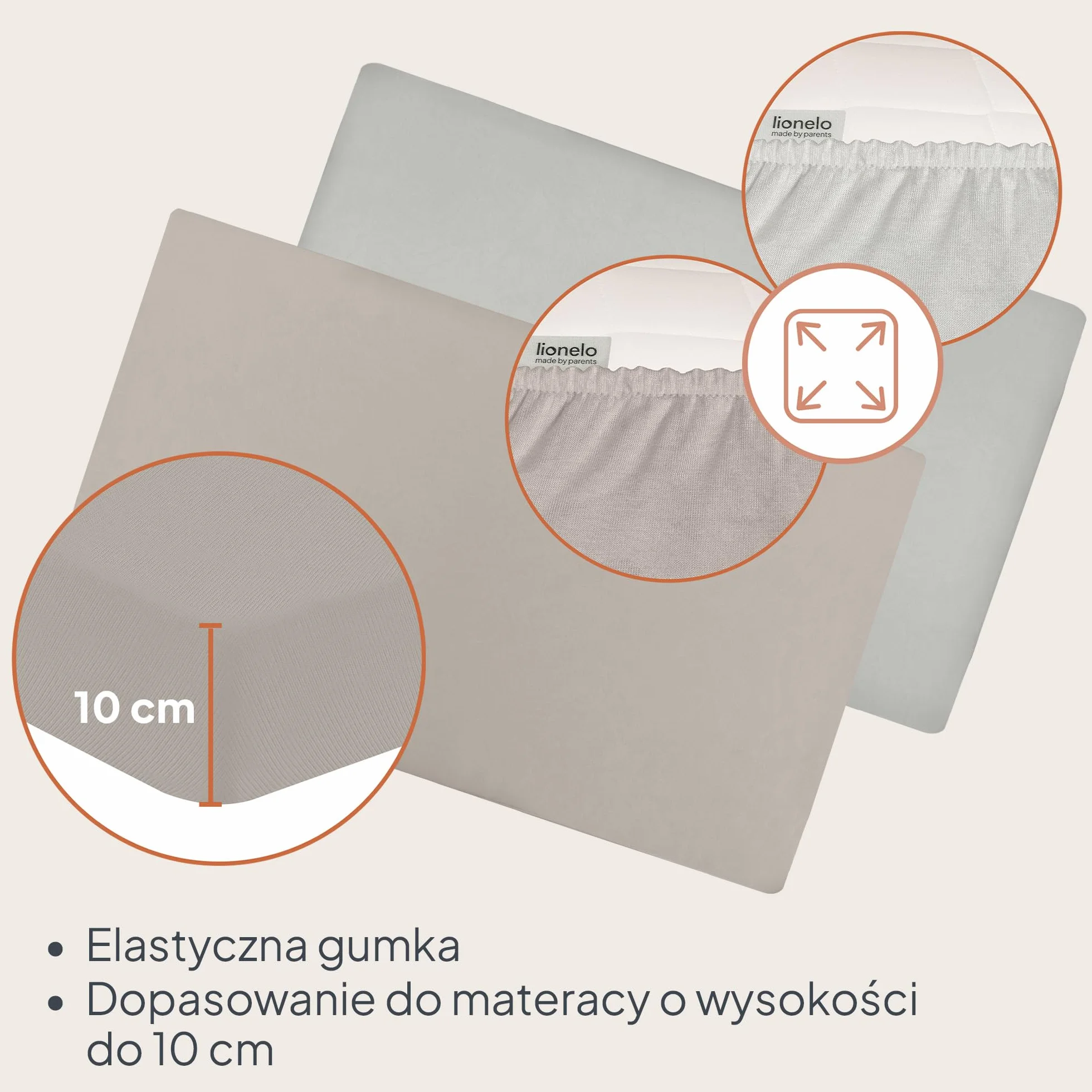LIONELO Prześcieradło Bambusowe z Gumką 118x60 cm, Zestaw 2 szt. Niemowlęce, Do Łóżeczka Dziecięcego, Turystycznego, Niemowlęcego, Naturalny Materiał, Oddychające, Bamboo Sheet