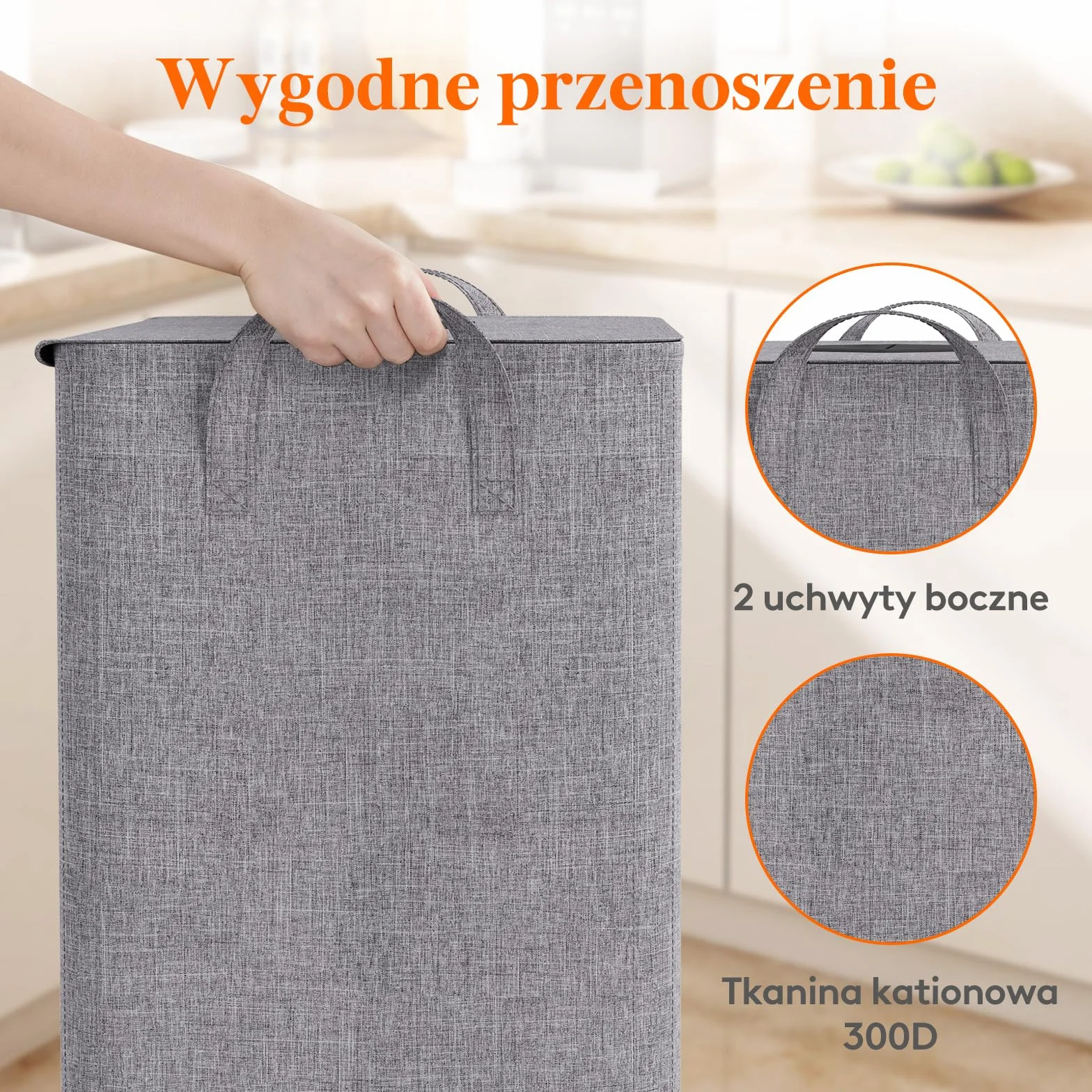 Lifewit 120 l pojemnik kolekcjonerski z pokrywką, organizator, torba na butelki, szary