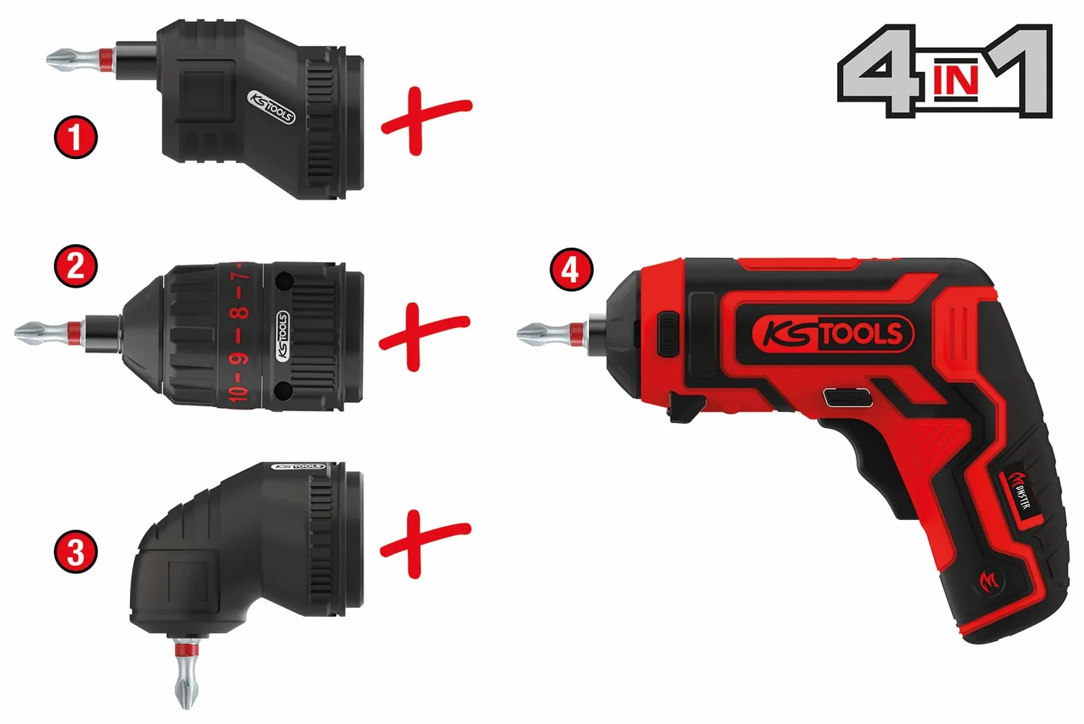 KS Tools 515.6699 kalendarz adwentowy z mini eMONSTER zestaw wkrętarek akumulatorowych 31-częściowy