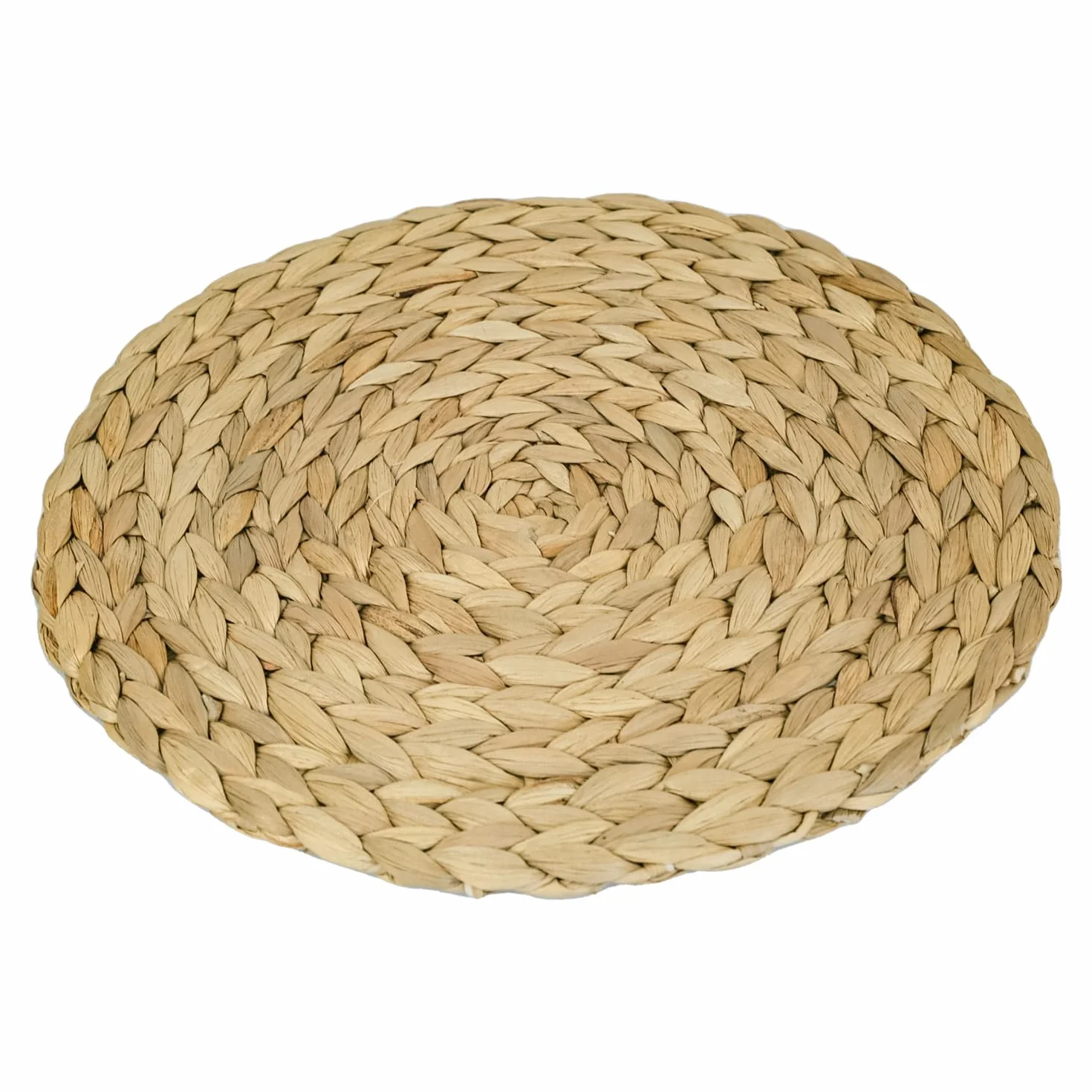 HMF Zestaw podkładek stołowych, okrągły, pleciony z hiacyntu wodnego, zmywalny, zestaw 6 sztuk, 30 cm
