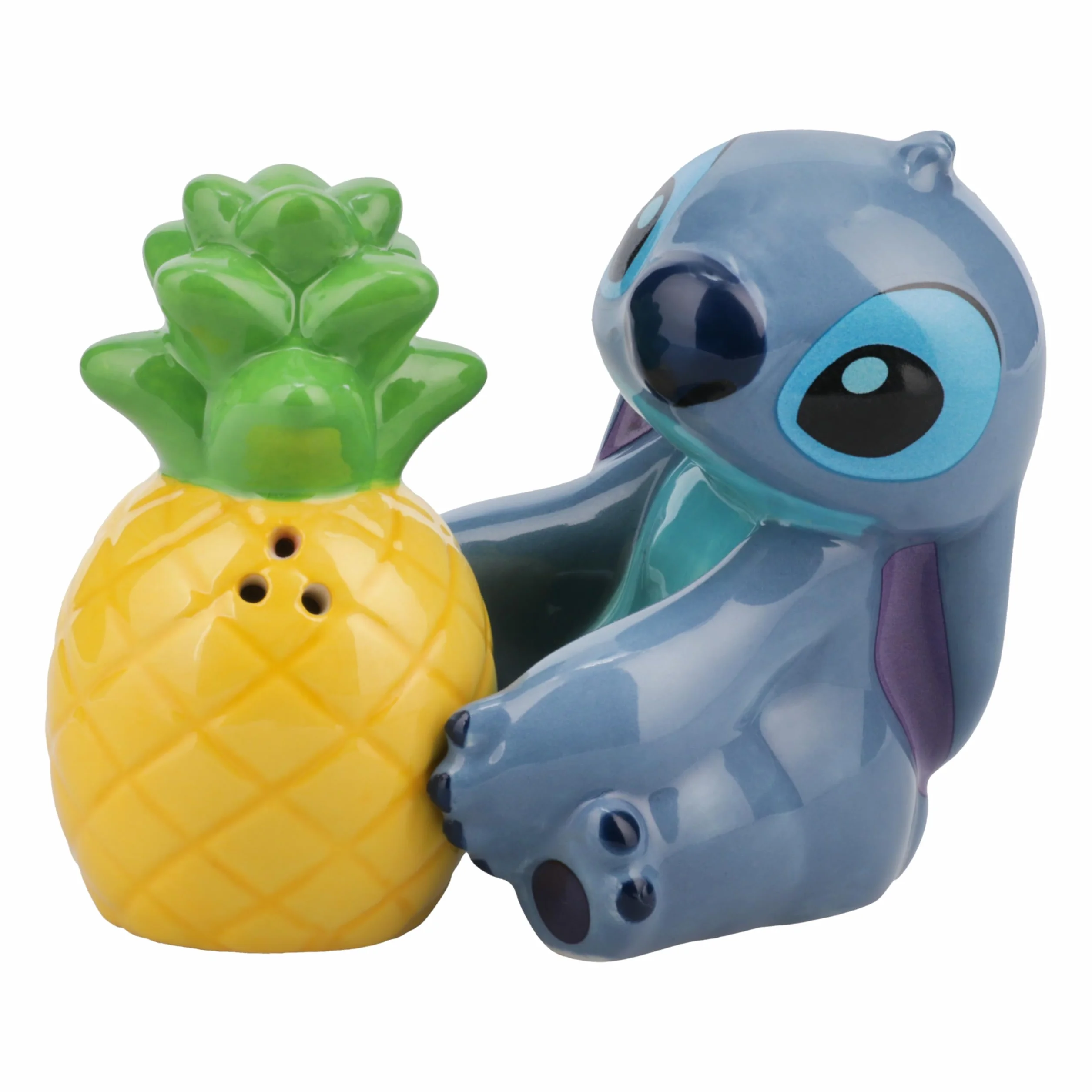 Stitch and Ananas Solniczka i pieprzniczka - oficjalnie licencjonowany zestaw ceramiczny Disney Lilo & Stitch do kuchni i dekoracji domu, prezent na parapetówkę | Paladone