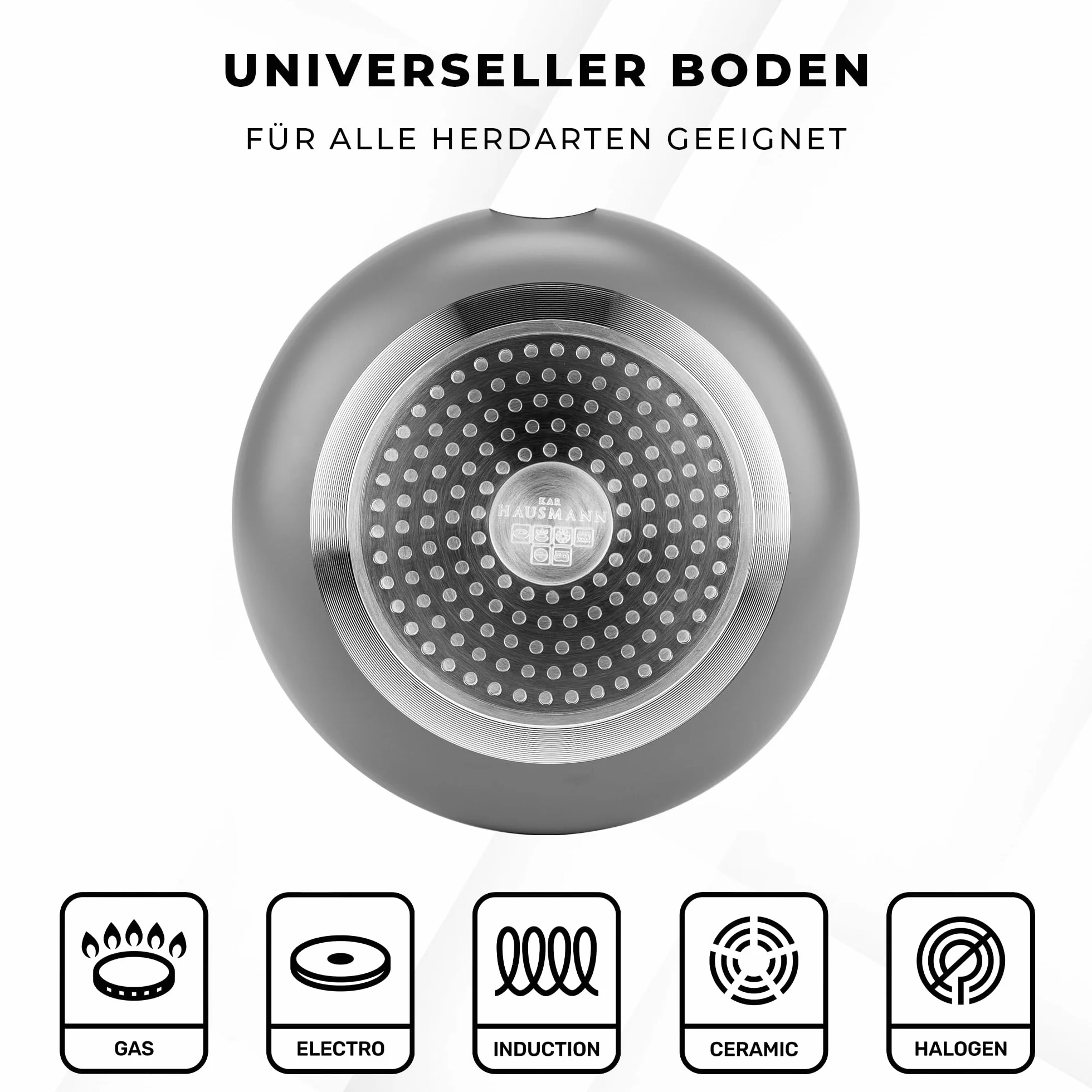 KARL HAUSMANN Zestaw patelni do indukcji 18+22+26 cm z powłoką nieprzywierającą aluminium