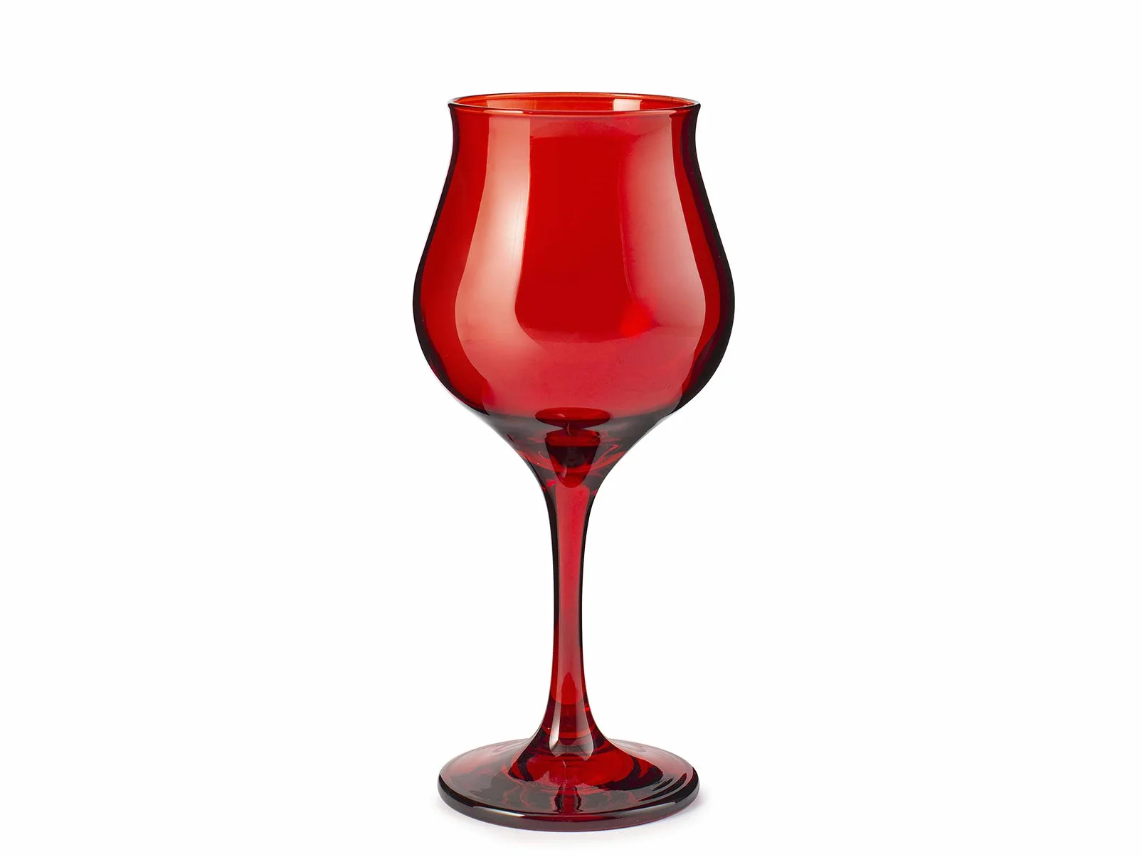 Pasabahce 518742 Wavy Zestaw 6 fletów, szkło, czerwony