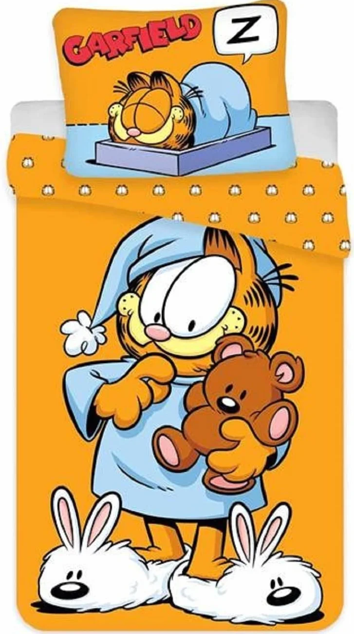 BrandMac Garfield dwustronna pościel, 80 x 80 cm + 135 x 200 cm, niebieska