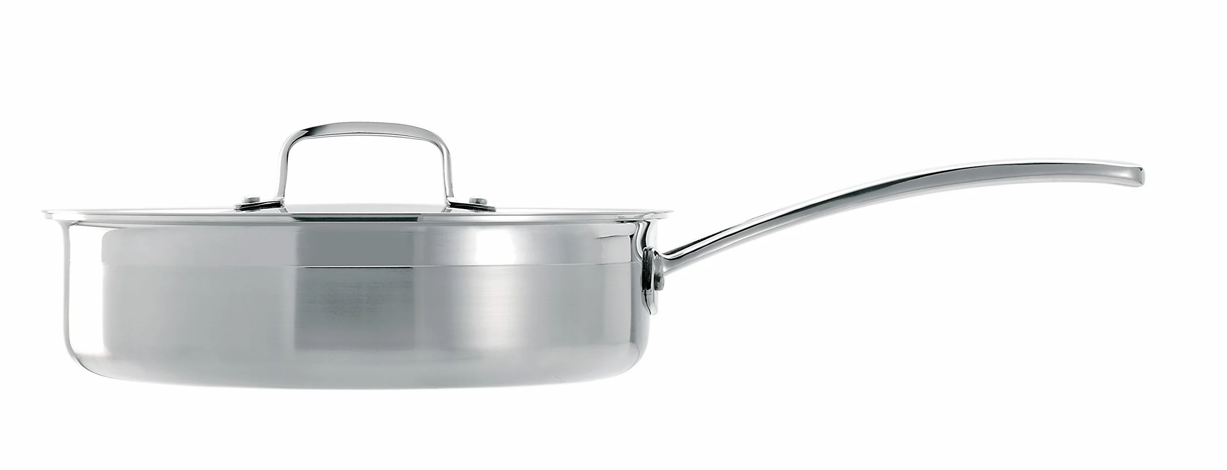 Le Creuset 3-warstwowa patelnia ze stali nierdzewnej z pokrywką, 24 x 6,5 cm