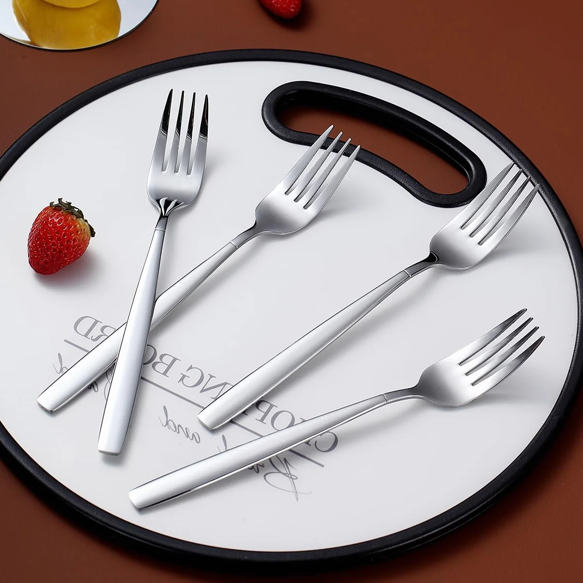 Kyraton Widelce obiadowe zestaw 12 sztuk 18,3 cm, widelce stołowe ze stali nierdzewnej zestaw sztućców do domu, restauracji, hotelu, można myć w zmywarce