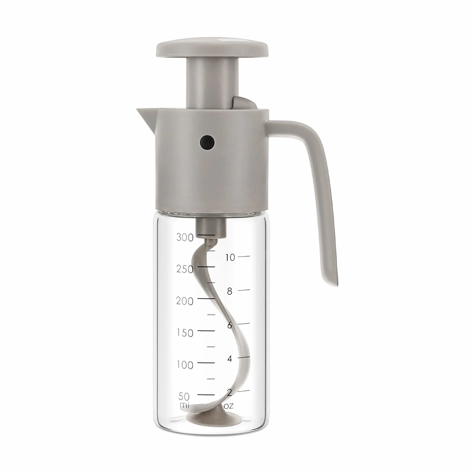 Vucchini Mixer do sałatek, 300 ml Bird-Like Sauce Shaker szary, regulowany przepływ, można myć w zmywarce, butelka do przechowywania oleju, octu, kuchni, restauracji