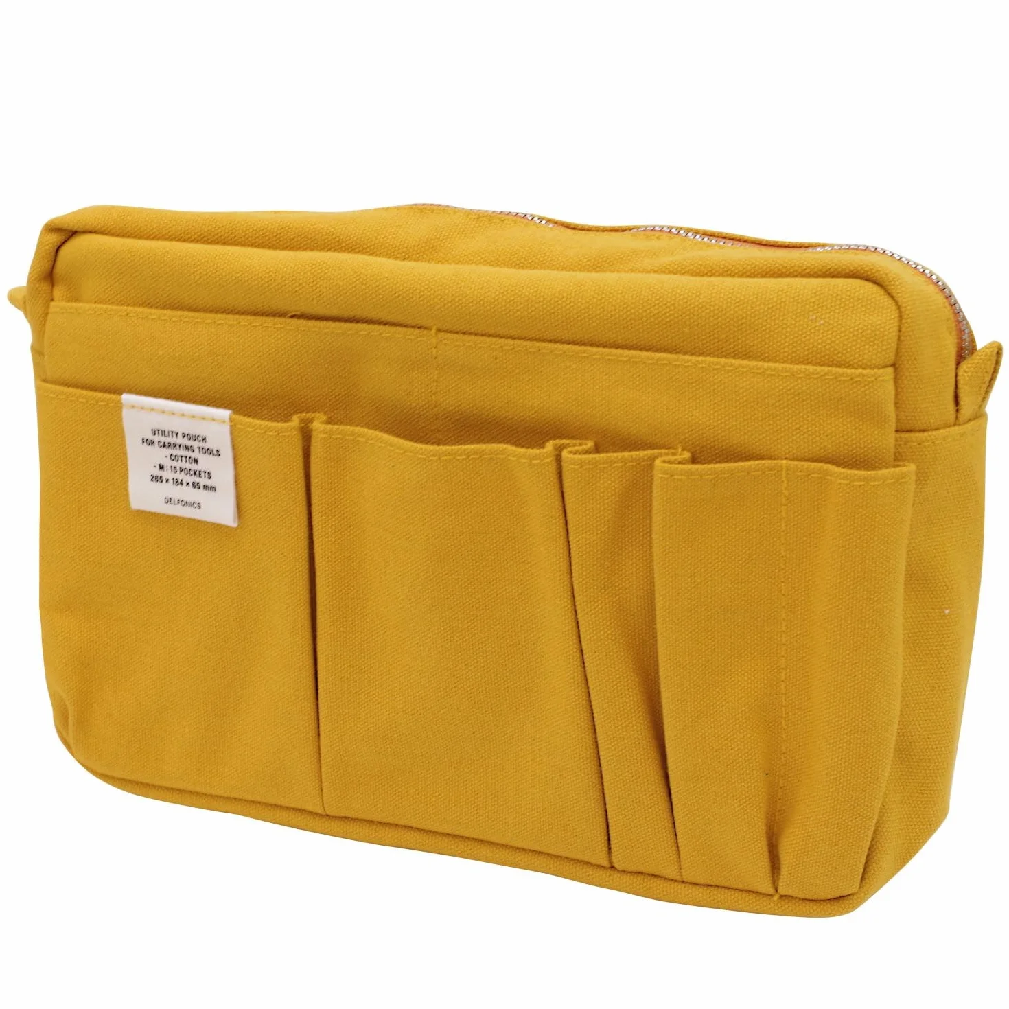 Delfonics 500092 Wewnętrzna Transportowa Torba Rozmiar M, Żółte Bawełniane Etui, 10.5 x 7.25 x 2.56 in. / Medium, Kompaktowe