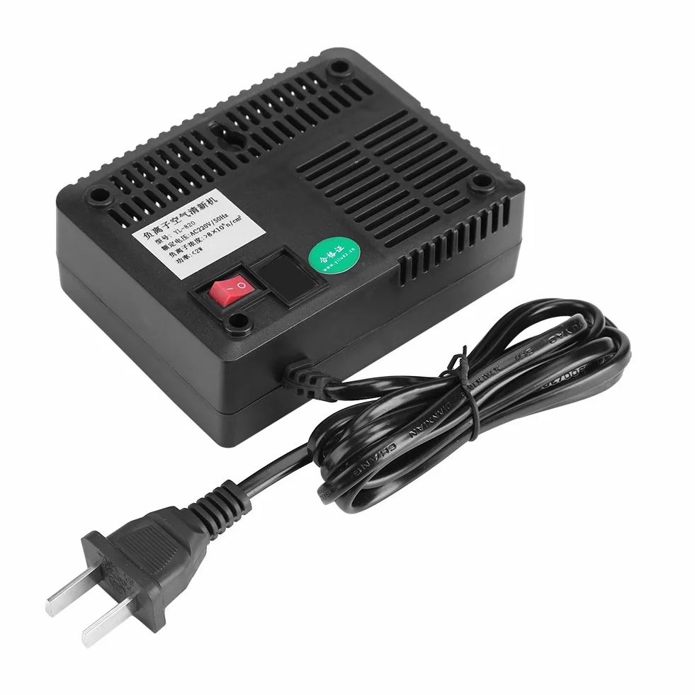 Generator anionów – czarny, inteligentny generator jonów ujemnych, jonizator, oczyszczacz powietrza, wysoka wydajność