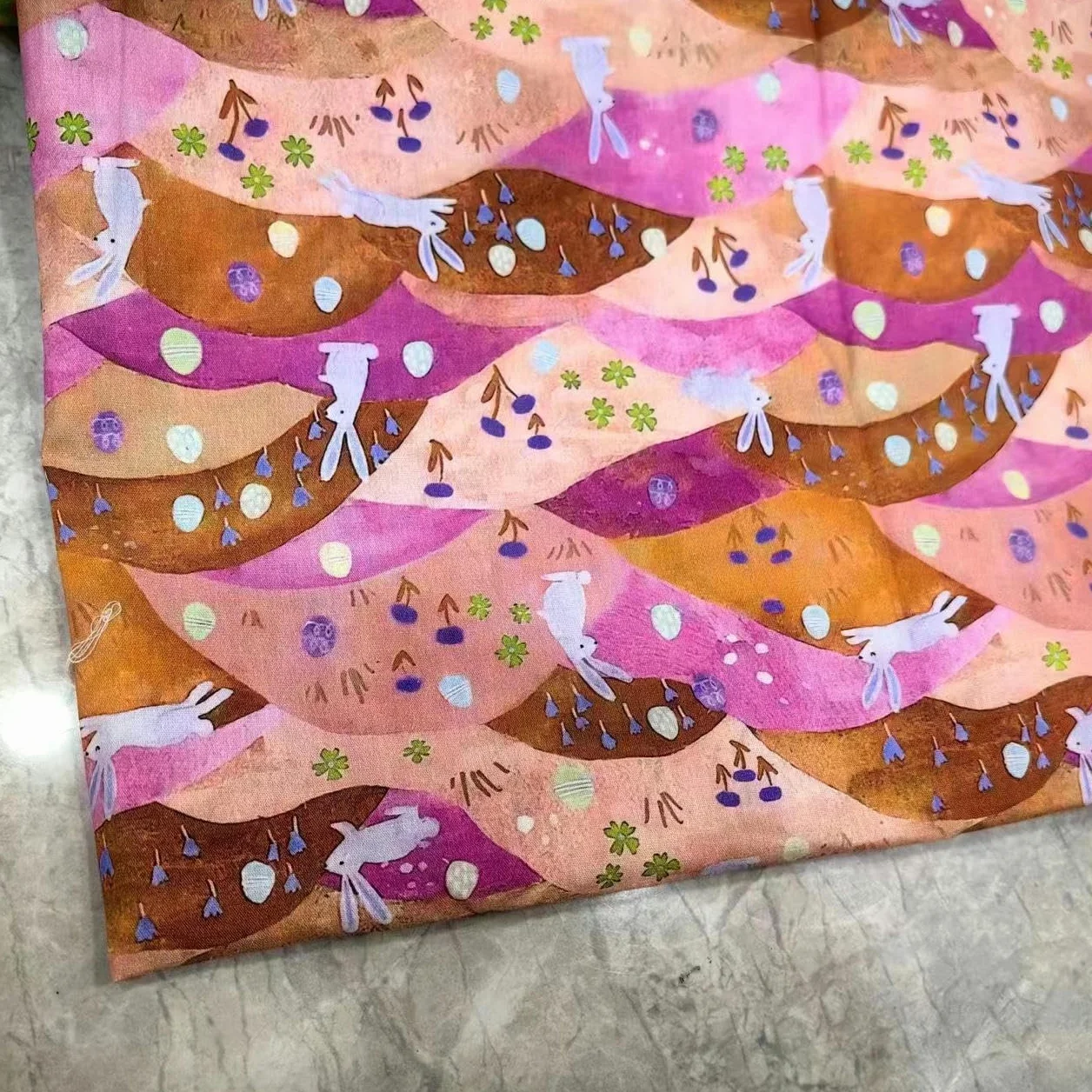 CEMELI 70 * 70 cm 5/10 szt. Retro zielony królik wielokrotnego użytku Furoshiki tkanina do pakowania prezentów kwadratowy szalik bento tkanina do pakowania prezentów