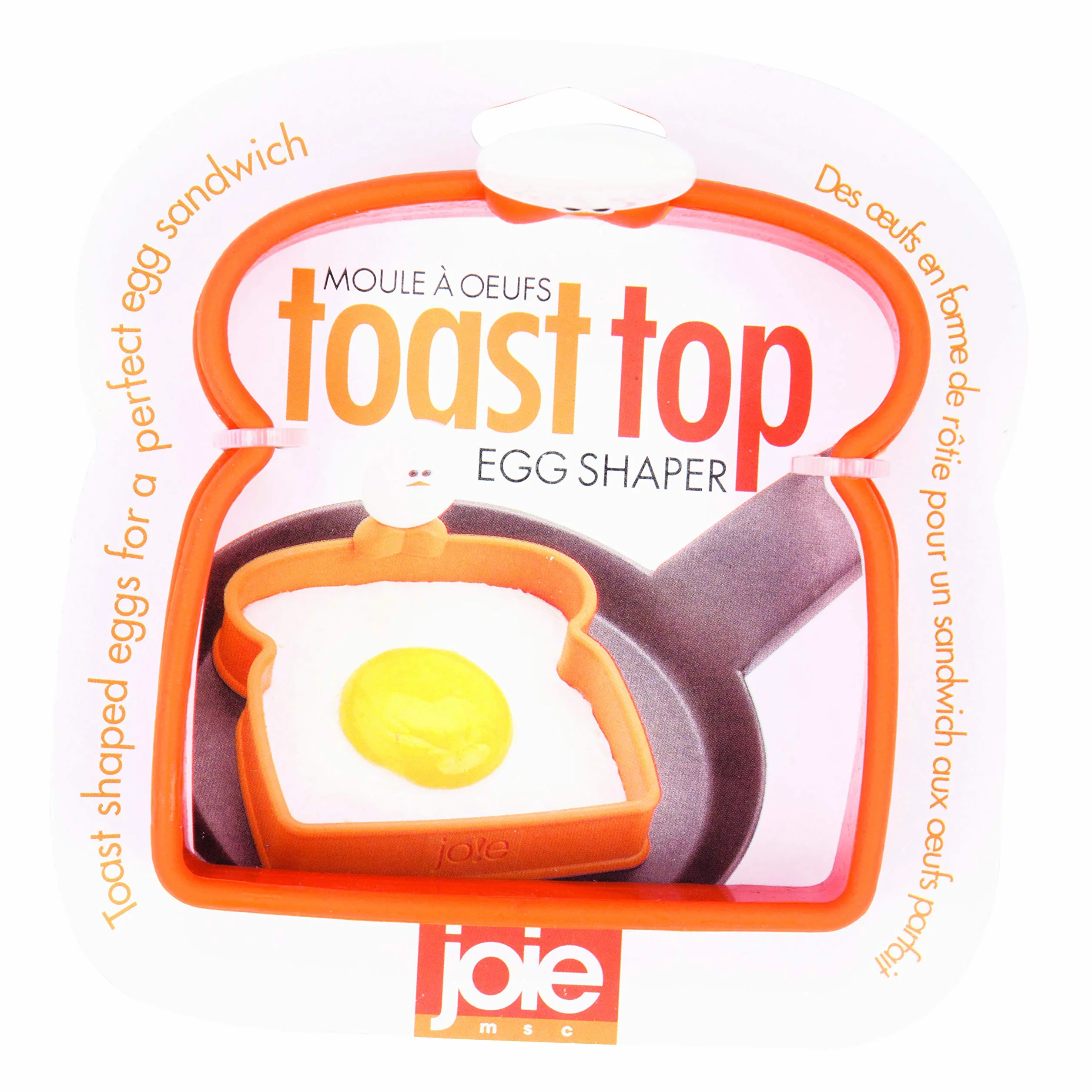 Joie Kitchen Gadgets Joie Tost Top foremka do jajek, silikon, pomarańczowy, 1 opakowanie