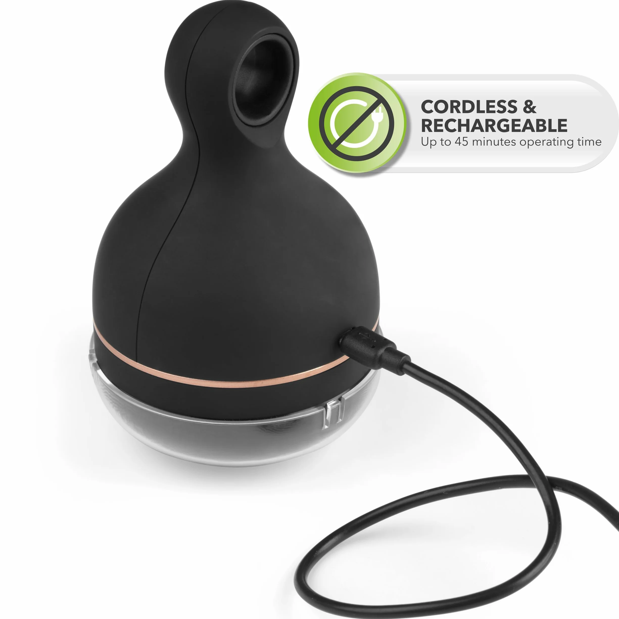 Beldray BEL01034 Cordless Electric Lint Bobble Remover, Rechargeable & Reusable, 45 Minutes Operating Time, Multi Use, XL Head, Suitable Pilling On All Fabrics, Clothing & Upholstery, Rose Gold/Black