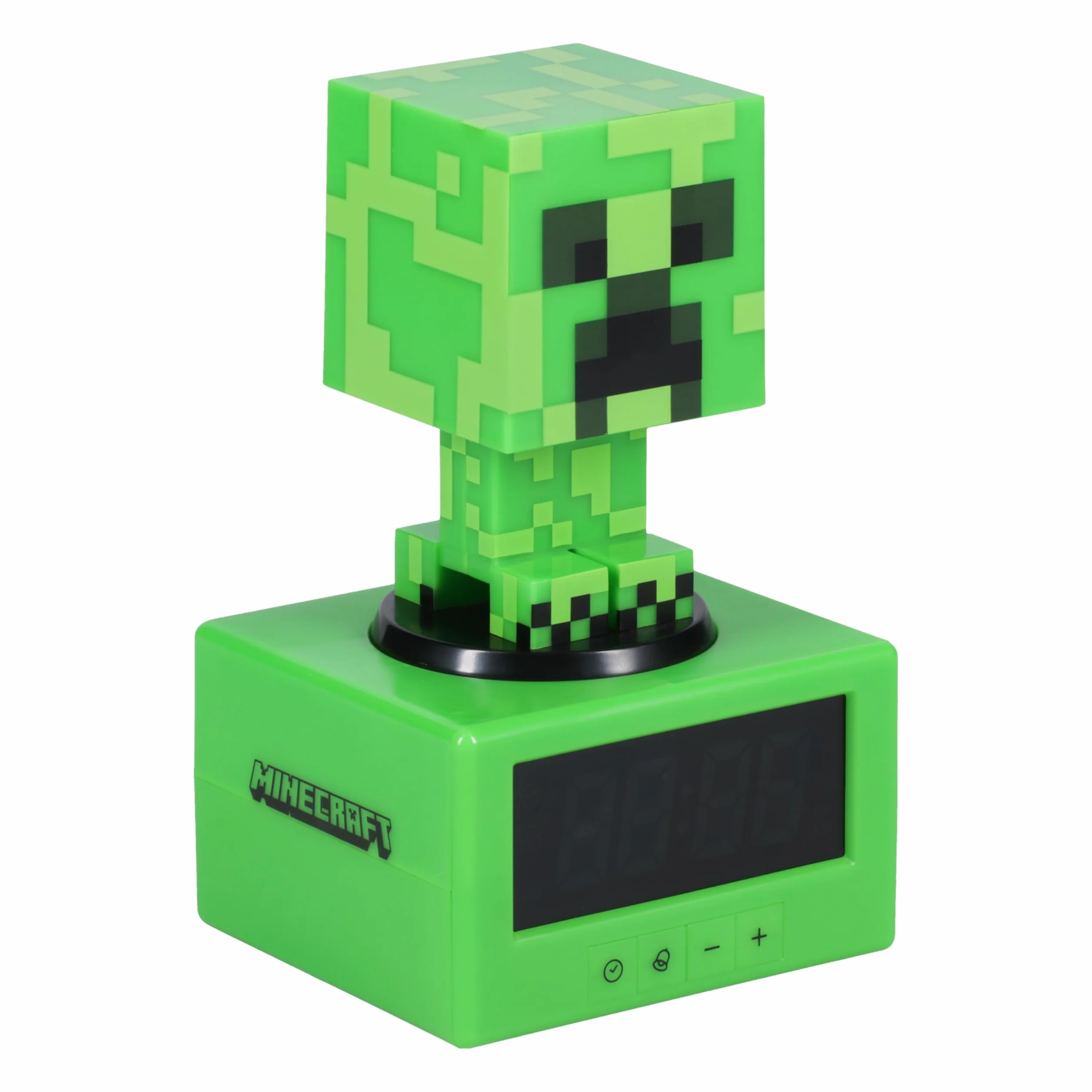 Paladone Minecraft Creeper budzik – oficjalnie licencjonowana ikona z muzyką Minecraft i lampką nocną dla dzieci i młodzieży, akcesoria do pokoju gier, dla entuzjastów Minecraft, prezent nowości