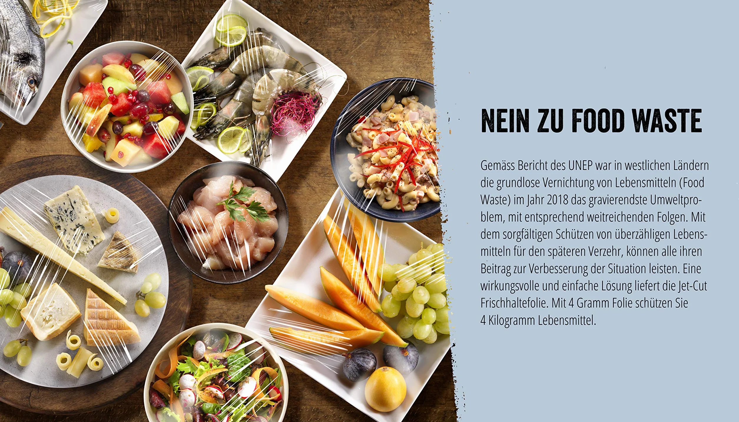 system do ponownego napełniania folii spożywczej ze stali nierdzewnej, zestaw startowy do gastronomii z 500m Jet-Cut + 70m folii Alustar, 1 sztuka