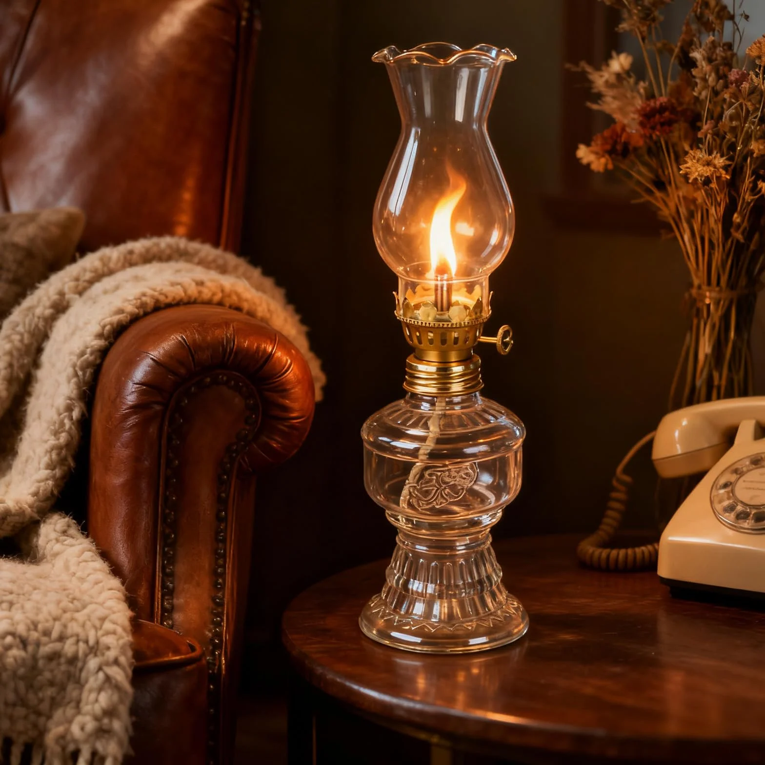 2 sztuki szklanych lamp naftowych, lampa naftowa, lampa naftowa w stylu vintage, z regulowanym knotem ogniowym, delikatna lampa sztormowa, lampa naftowa do wnętrz, na zewnątrz, do salonu, ogrodu
