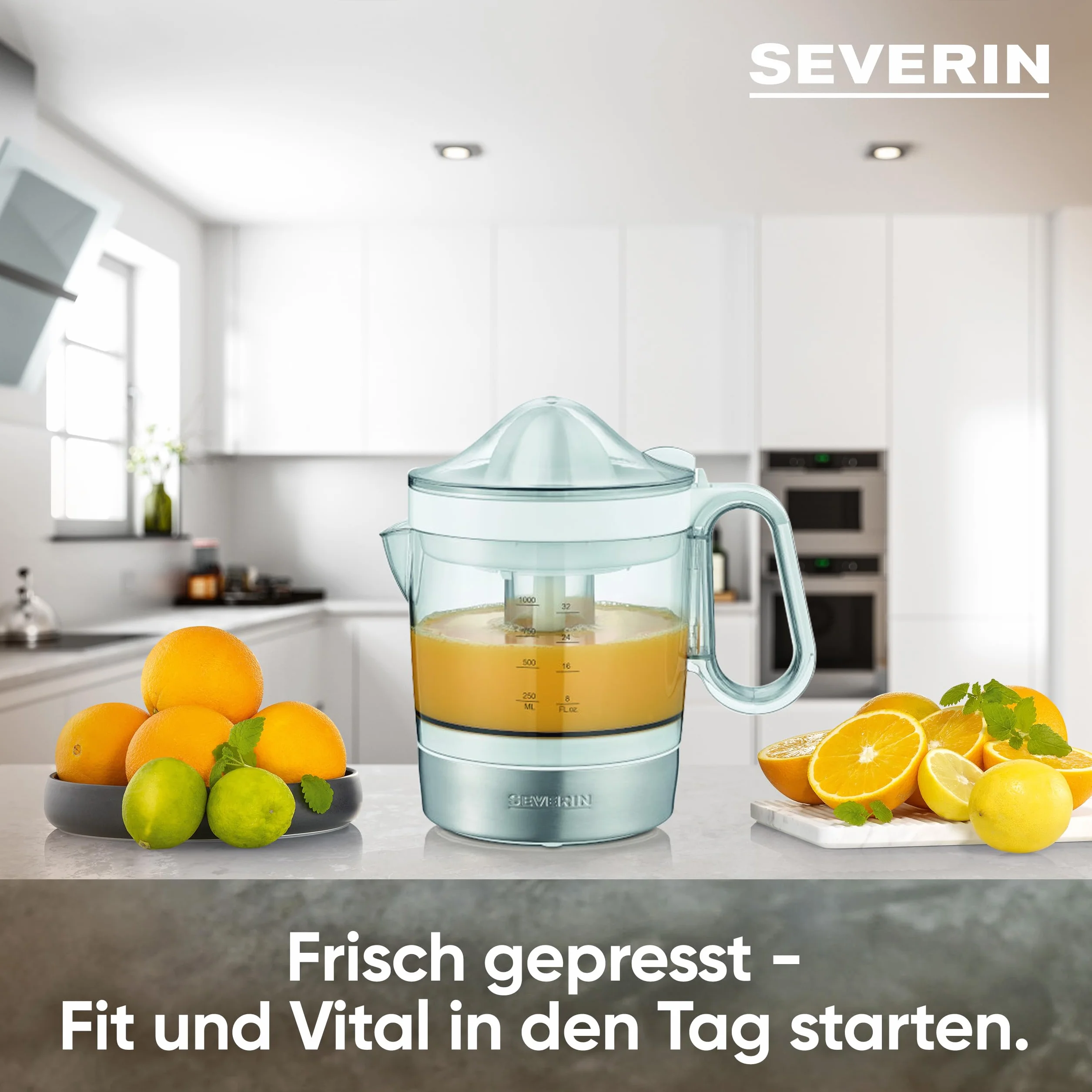 Severin Citrus sqeezer o mocy 85 W CP 3535, biały/szczotkowana stal nierdzewna