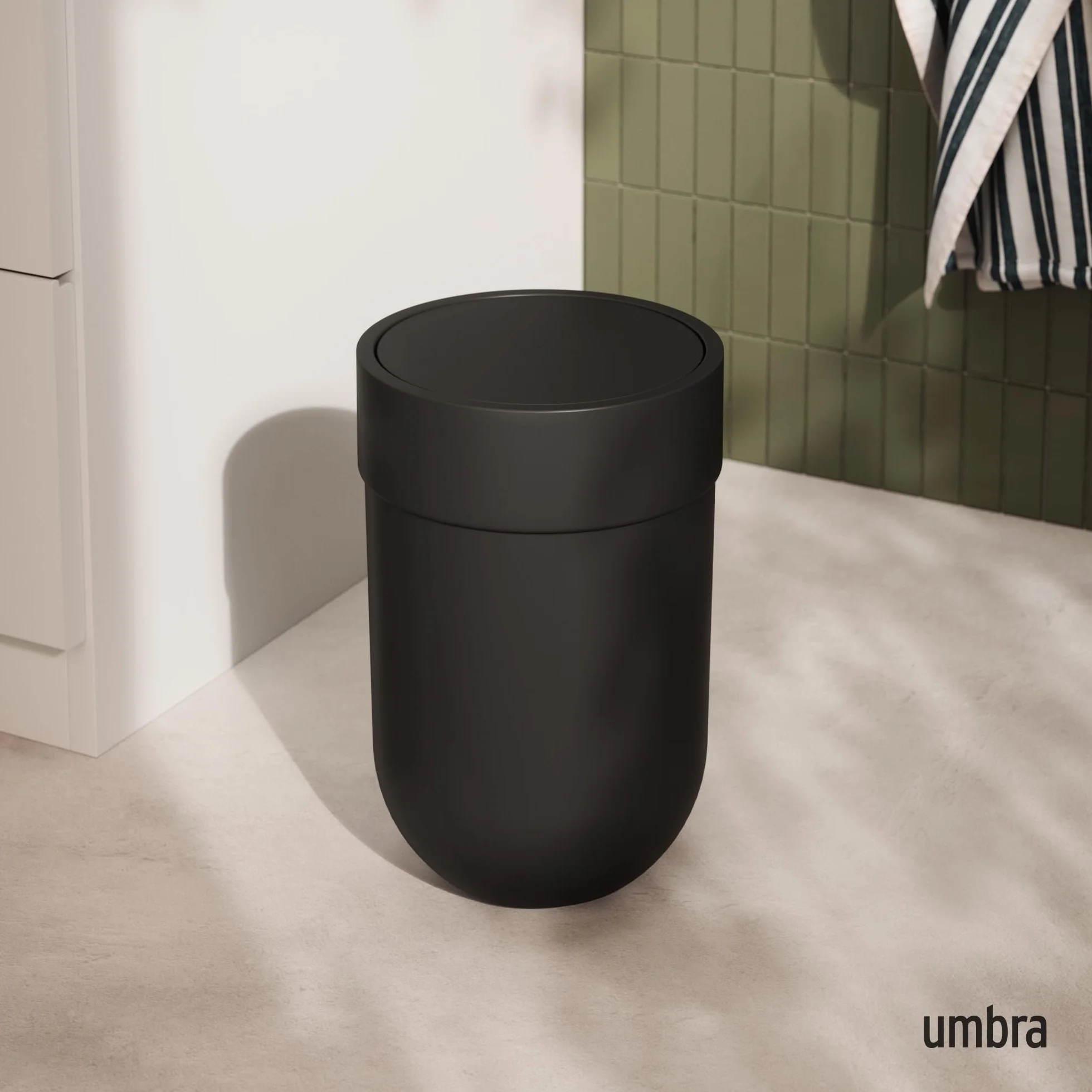 Umbra Touch Bath Collection Kosz na Śmieci, Czarny, 6 l