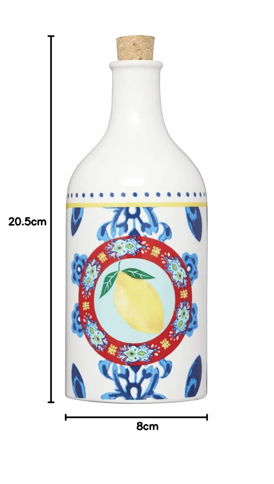KitchenCraft World of Flavours zestaw butelek na ocet i olej, ceramiczny, wielokolorowy, 500 ml