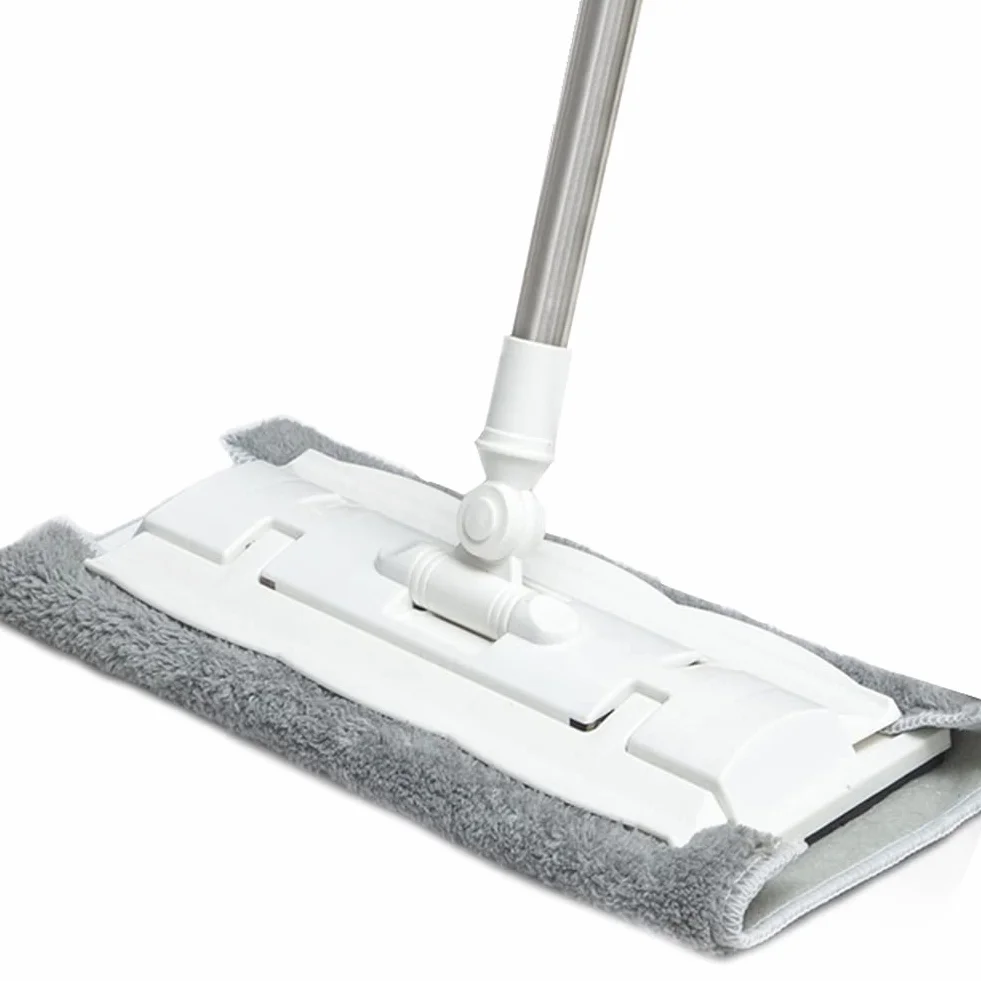 Regulowane mopy do czyszczenia podłóg, wyciągany mop na sucho z uchwytem teleskopowym, płaski mop podłogowy z mikrofibry mop do kurzu do laminatu twardego drewna