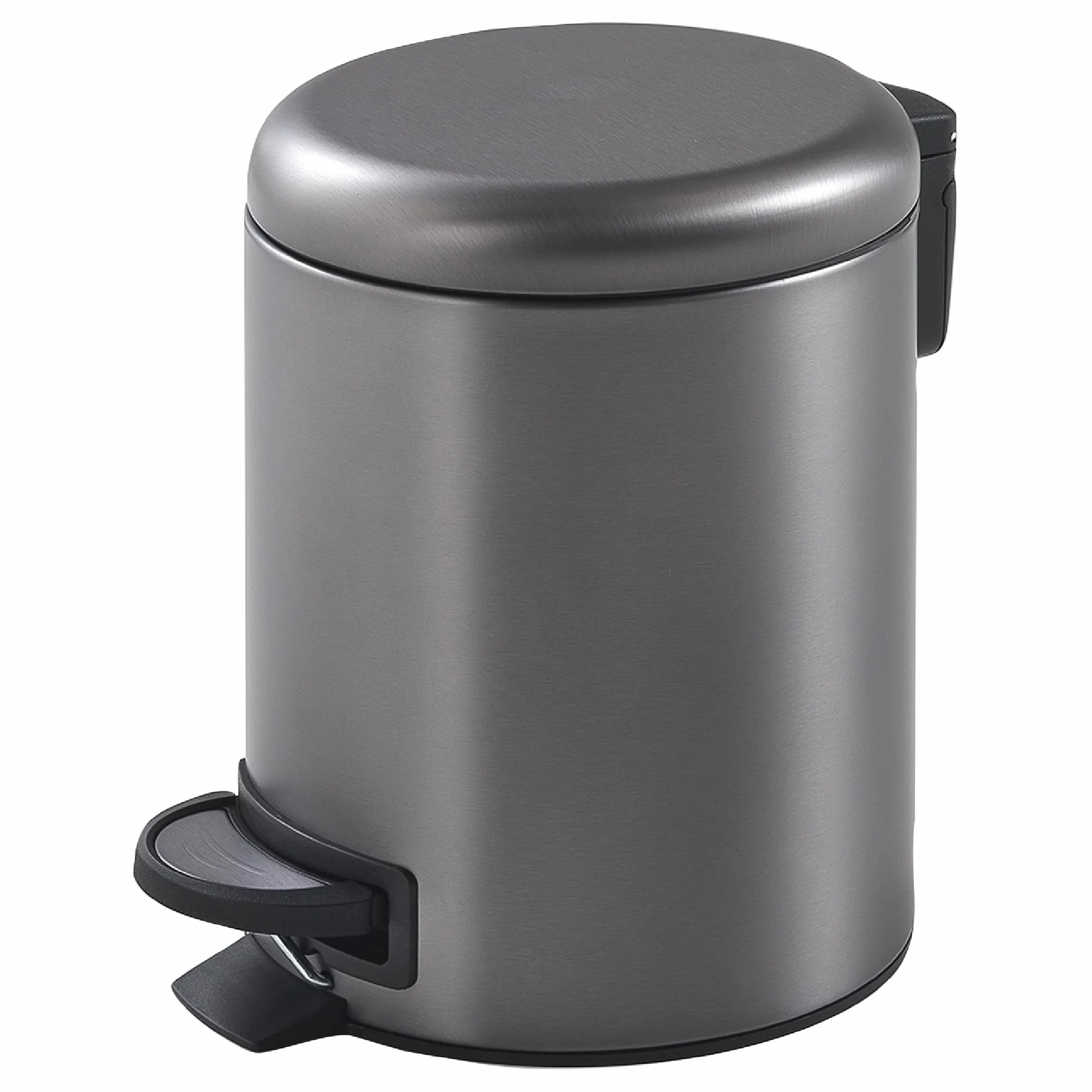 Gedy Kosz na śmieci Potty z pedałem i pokrywką 5 litrów Gun Metal