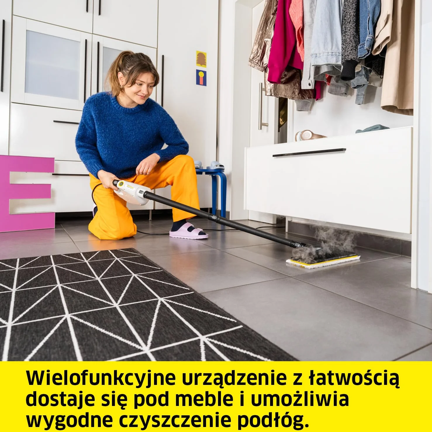 Kärcher Parownica SC 1 Multi & Up, czas nagrzewania: 30 s, moc grzewcza: 1300 W, moc powierzchniowa: 30 m², zbiornik: 200 ml, idealnie dopasowana do indywidualnych wymagań