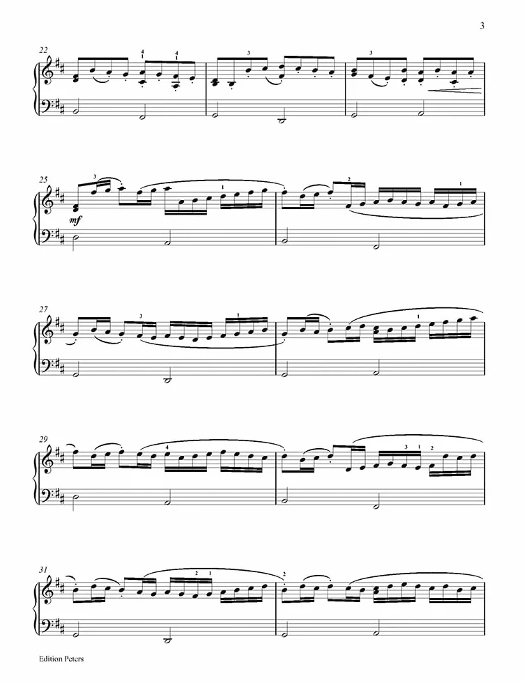Canon D-Dur (Bearbeitung für Klavier zu 2 Händen): Partitur für Klavier