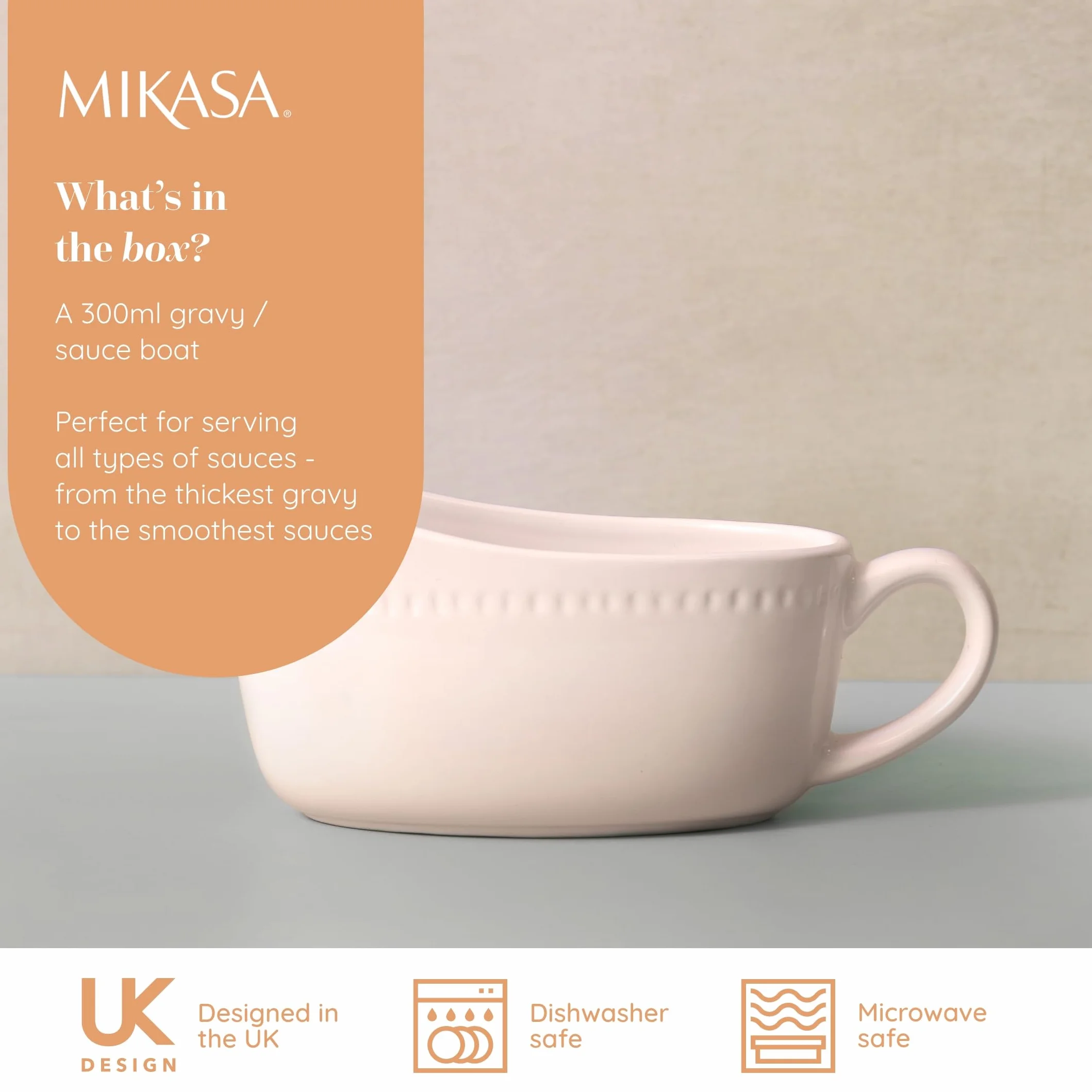 Mikasa Cranborne Kamionkowa sosjerka 300 ml do sosów i kremów