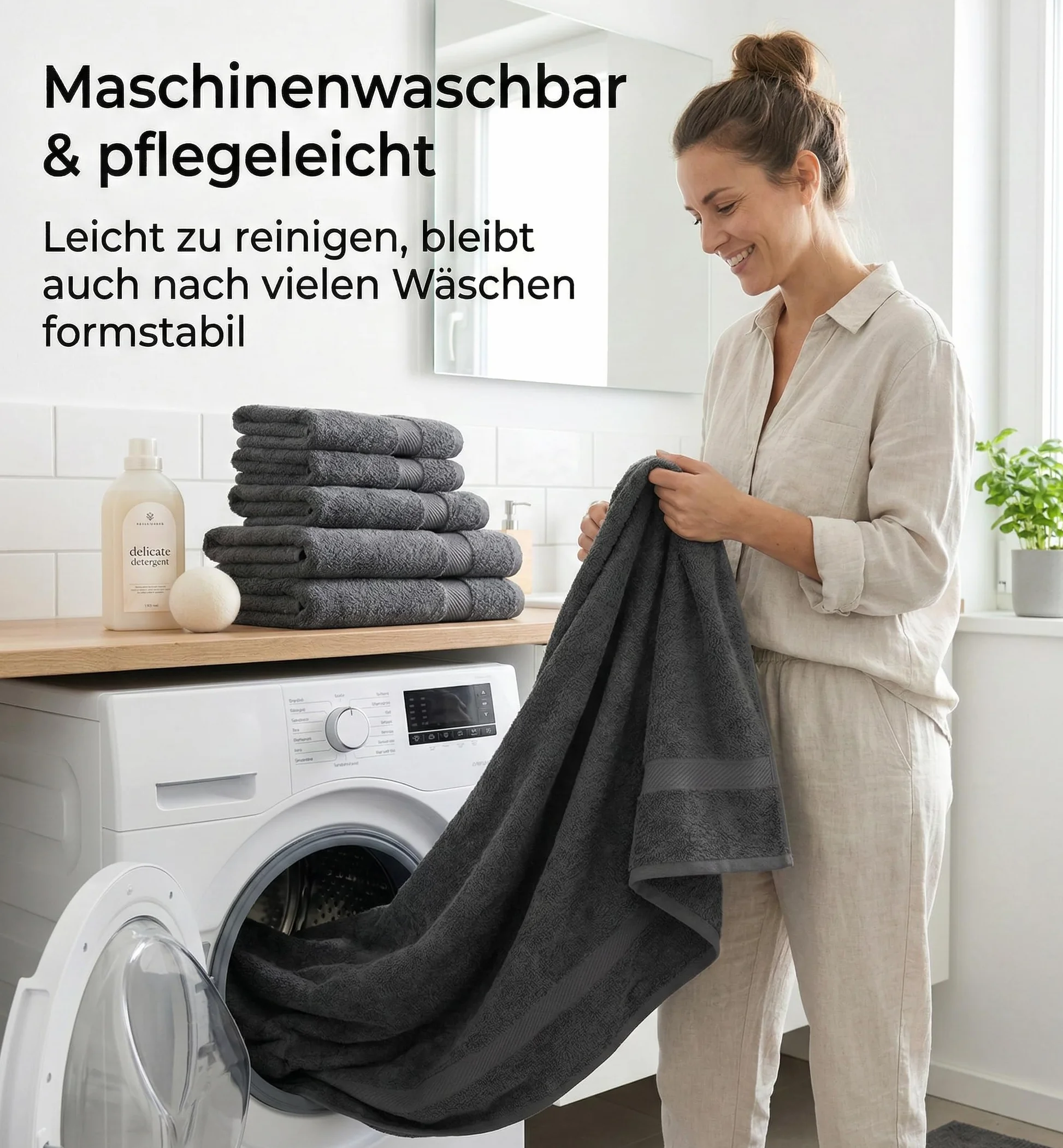 Betz Ręcznik kąpielowy XXL 100 x 200 cm, 100% bawełna – miękki ręcznik frotte do sauny i ręcznik plażowy – łatwy w pielęgnacji i chłonny – seria Palermo – kolor antracytowy szary