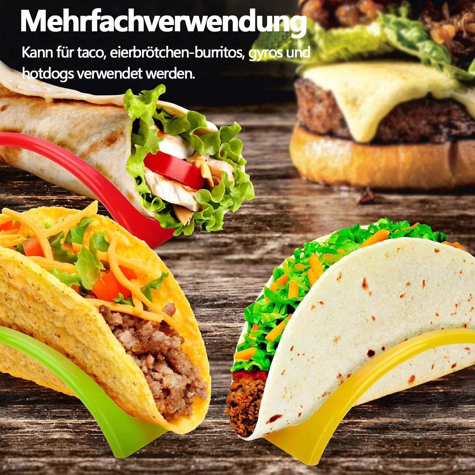 Taco uchwyt na taco, 32 sztuki, taco taco, twardy plastik, stojak taco, stojak do restauracji, domu