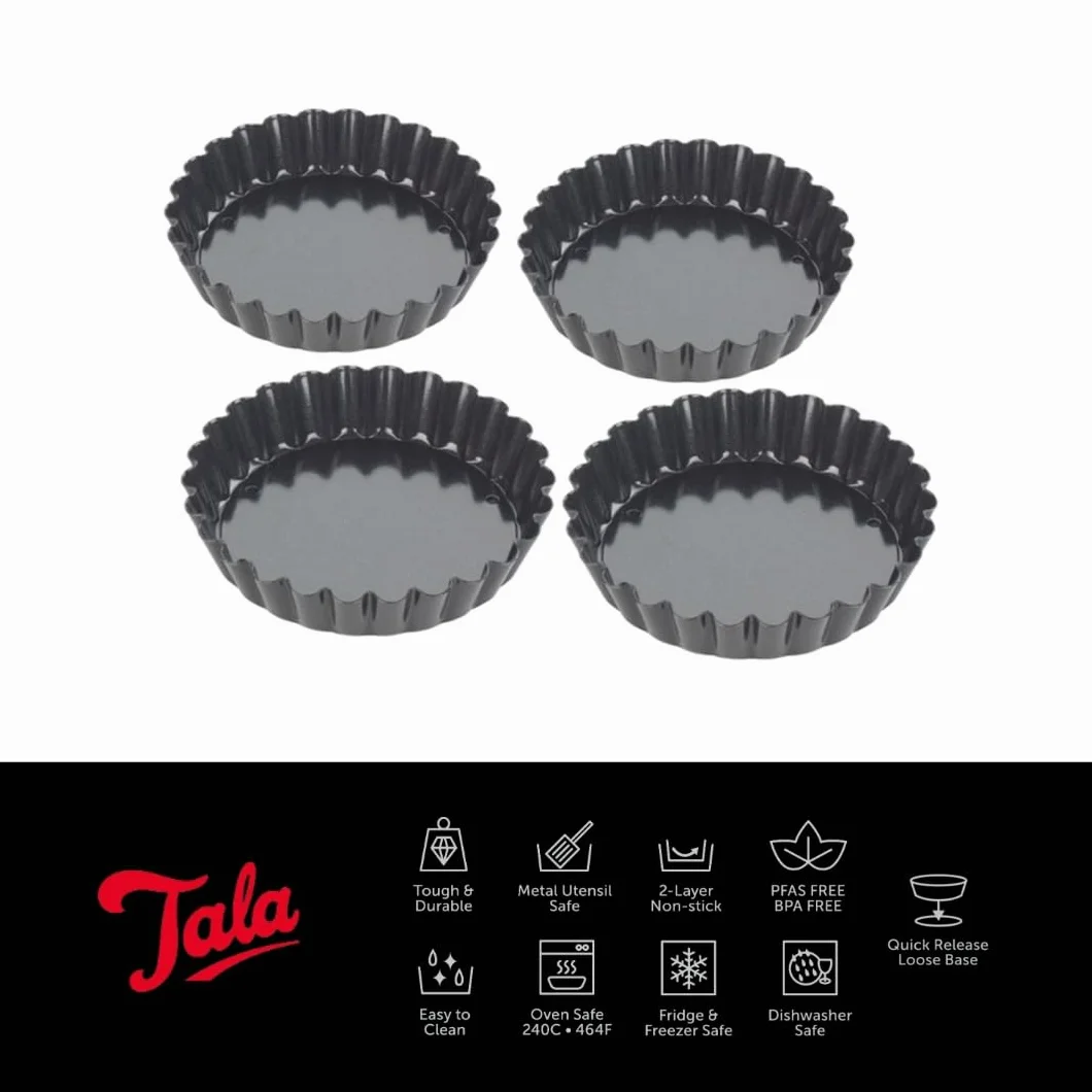Tala Performance forma do tarty 10 cm stal węglowa powłoka nieprzywierająca Eclipse wyjmowane dno