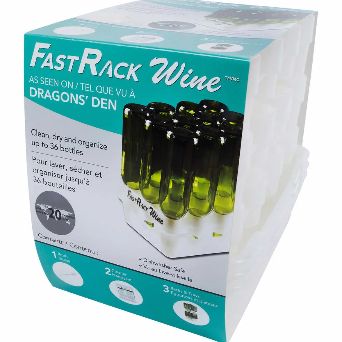 FastRack Stojak do suszenia butelek - alternatywa dla drzewa do suszenia butelek; susz i przechowuj swoje wino lub bomberka/belgijskie butelki; idealny dodatek do zestawu do fermentacji wina