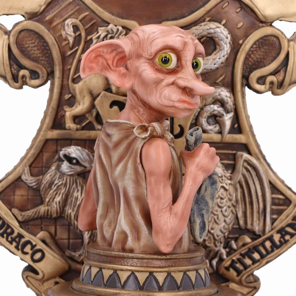 Nemesis Now Oficjalna licencja Harry Potter Dobby Bookend, złoty, 20 cm