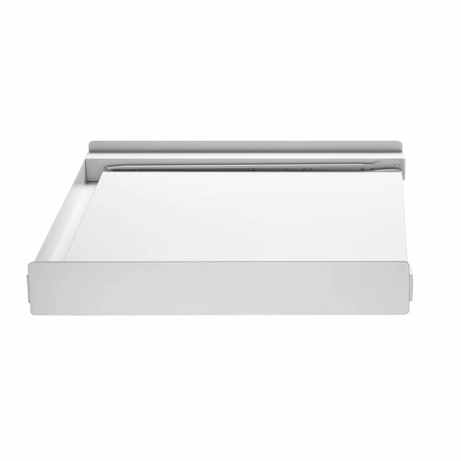 Maclean MC-890 Uniwersalna Rama Łącząca z Półką Wysuwaną do Pralek lub Suszarek 60x53 cm Oszczędzająca Miejsce Wstawka Pośrednia do 60 kg, Aluminiowy Łącznik z Wysuwanym Blatem Roboczym