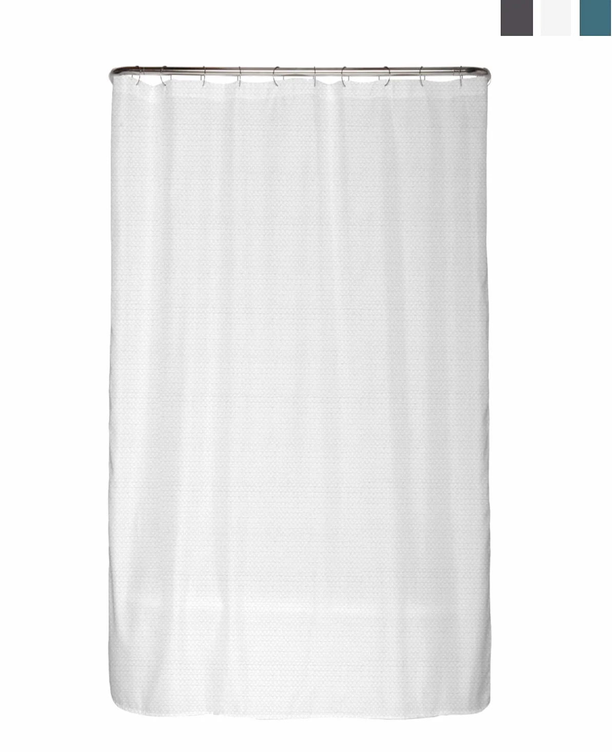 Arteneur Biała zasłona prysznicowa 120x180 cm Öko-Tex 100 wodoodporna odporna na pleśń nieprzejrzysta