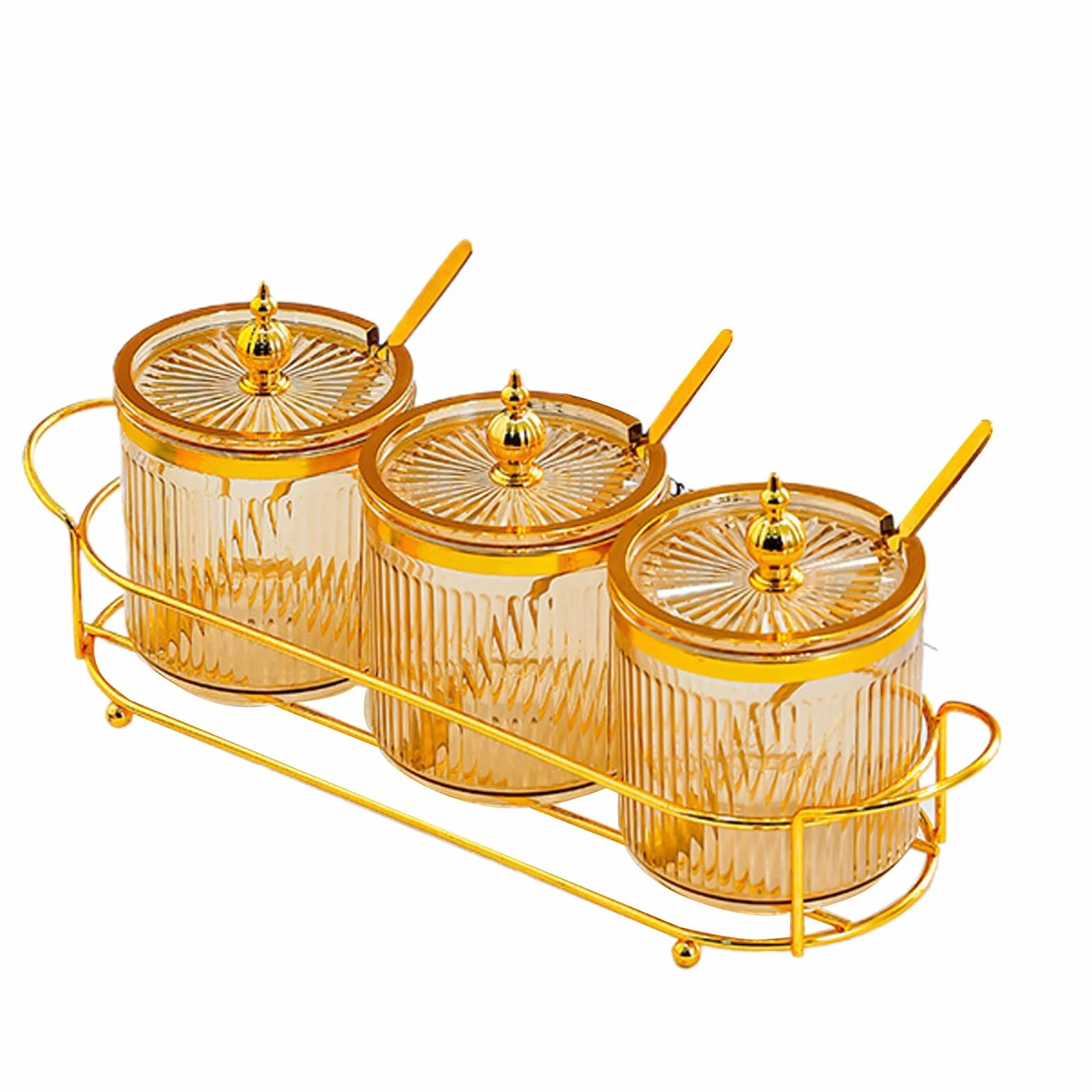 Seasoning Jars Airtight Storage Pot Set, Condiment Bottles with Lid and Spoon Sugar Salt Spices, Compact Seasoning Organizer for Kitchen Pantry Restaurant Fridge Camping Drawe