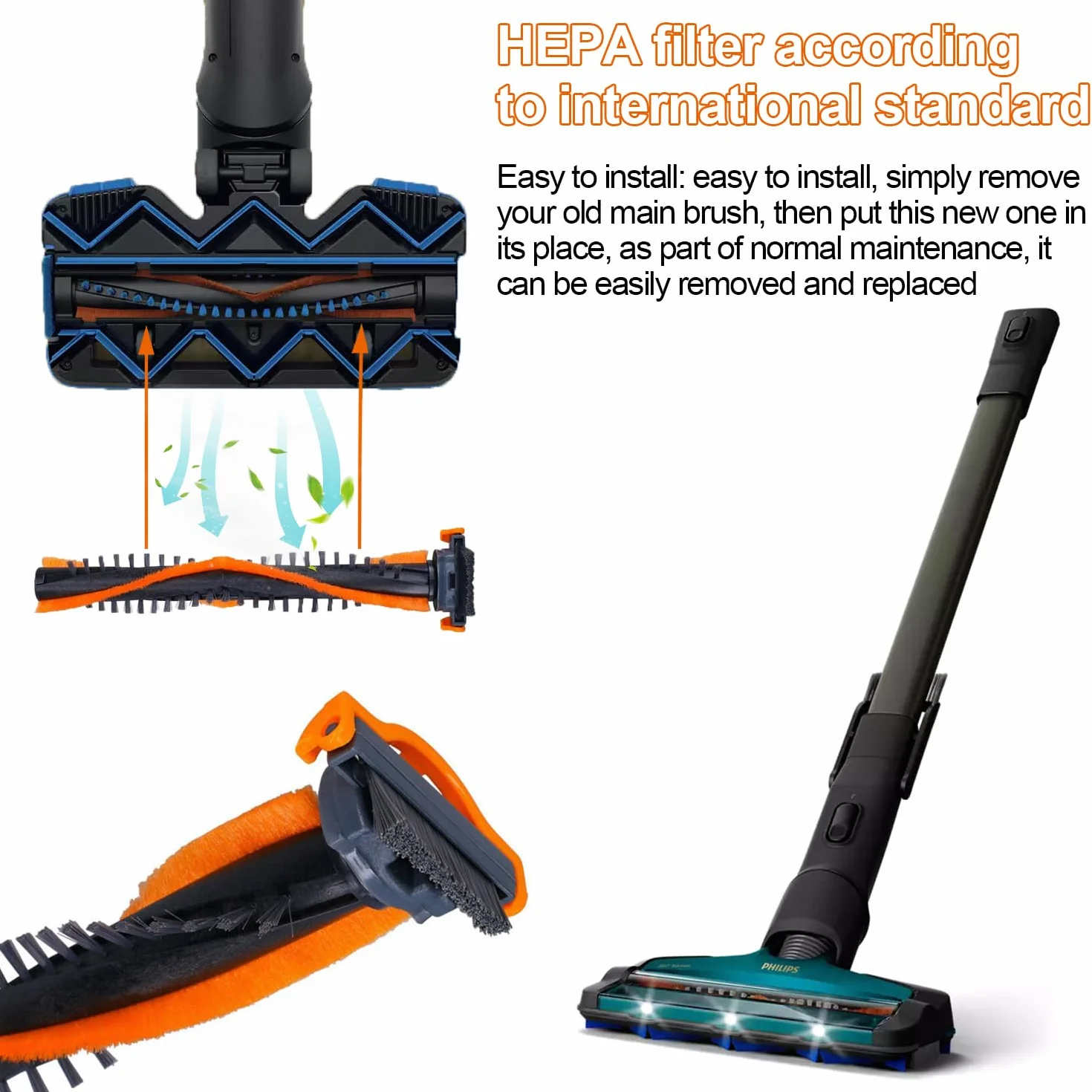 Części zamienne do odkurzacza Philips CP0667, szczotka kompatybilna z Philips Speedpro Max 360° FC6 XC7/8 akumulatorowy odkurzacz ręczny