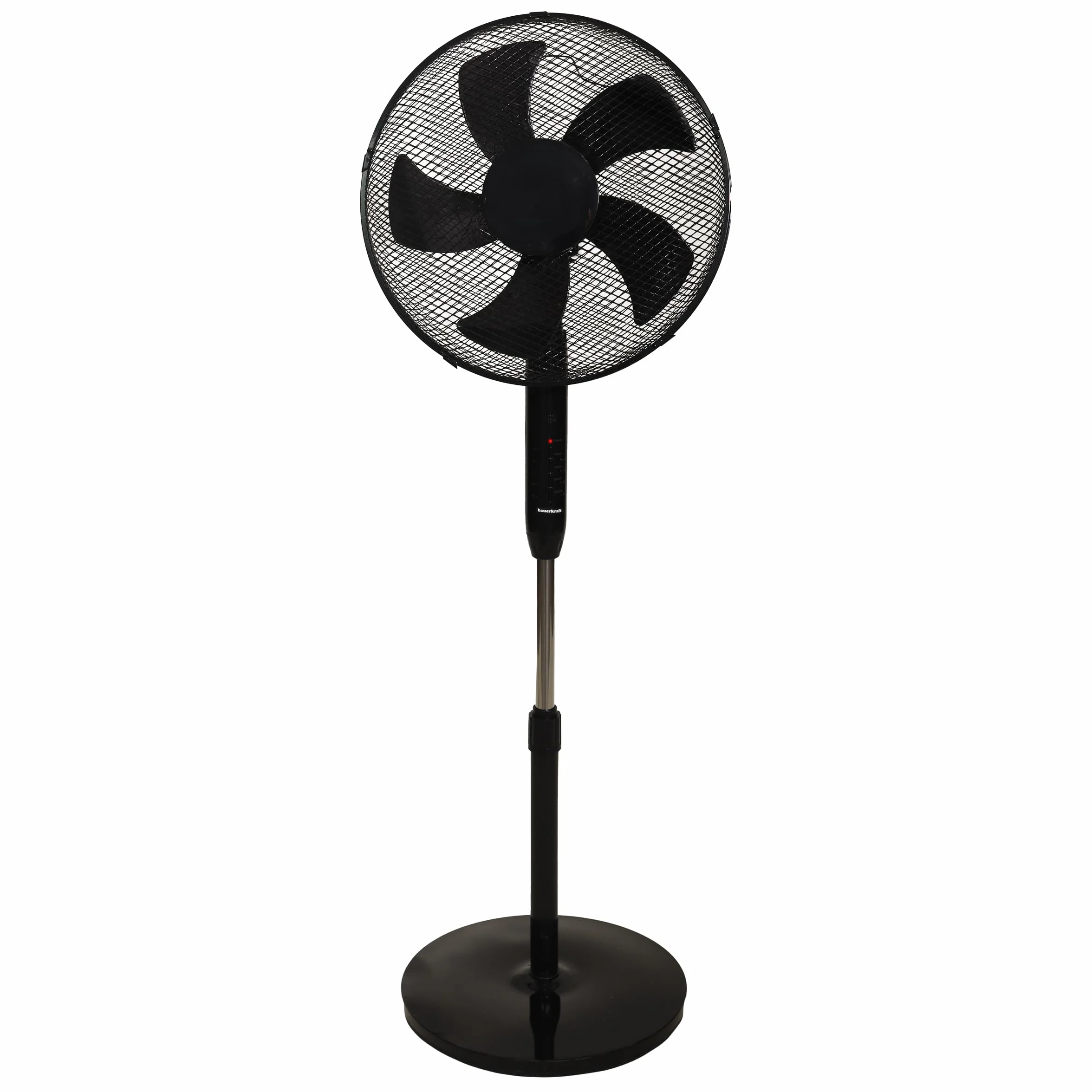 Wentylator podłogowy stojący Bauerkraft 45W czarny 5 łopatek pilot timer 3 tryby