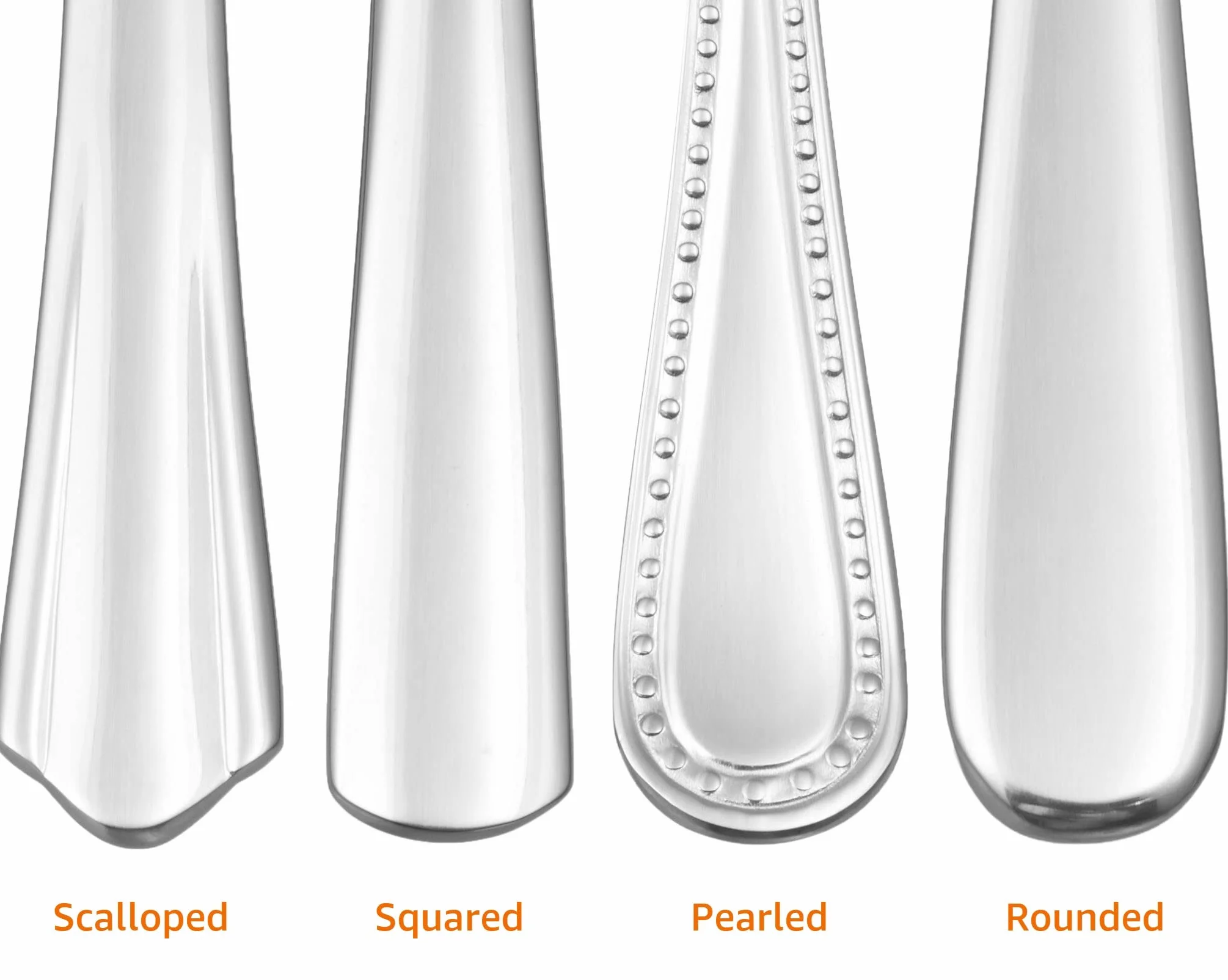 Amazon Basics Widelce stołowe, zaokrąglone krawędzie, stal nierdzewna, 12 sztuk, srebrne, 13,5cm (5.3in)