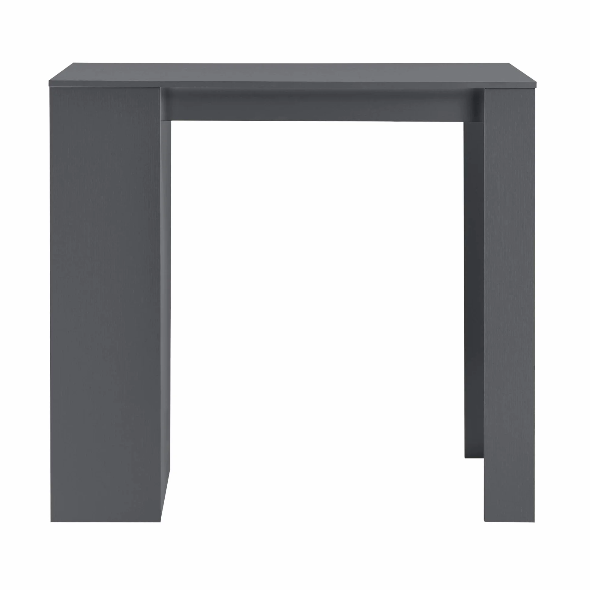 [en.casa] Stół barowy z wbudowanymi półkami, stół do jadalni, 110 x 50 x 103 cm, stolik barowy z 3 półkami, stolik barowy z 3 półkami, blat kuchenny, ciemnoszary