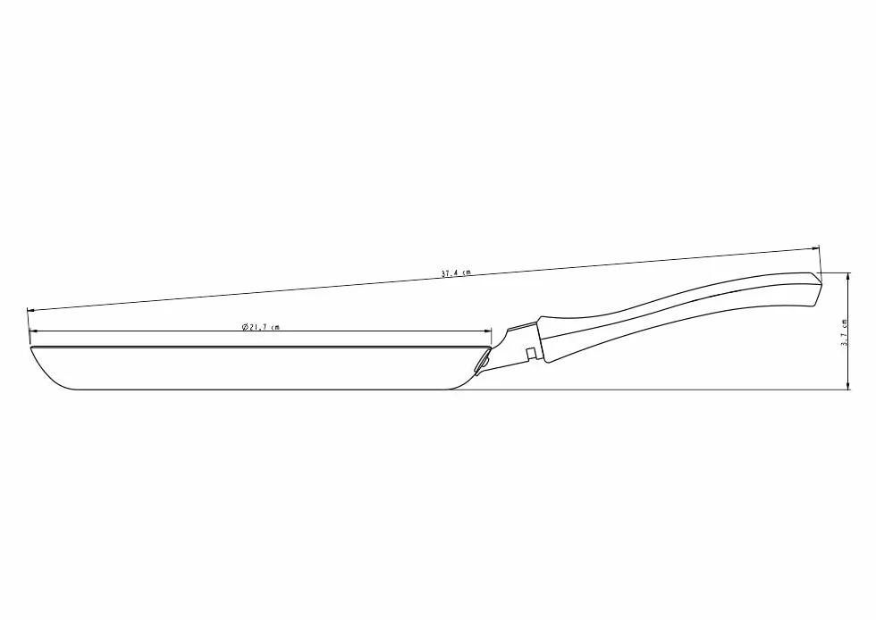 Tramontina Aluminiowa patelnia do naleśników, 22 cm, nieprzywierająca, 20894-022, czarna