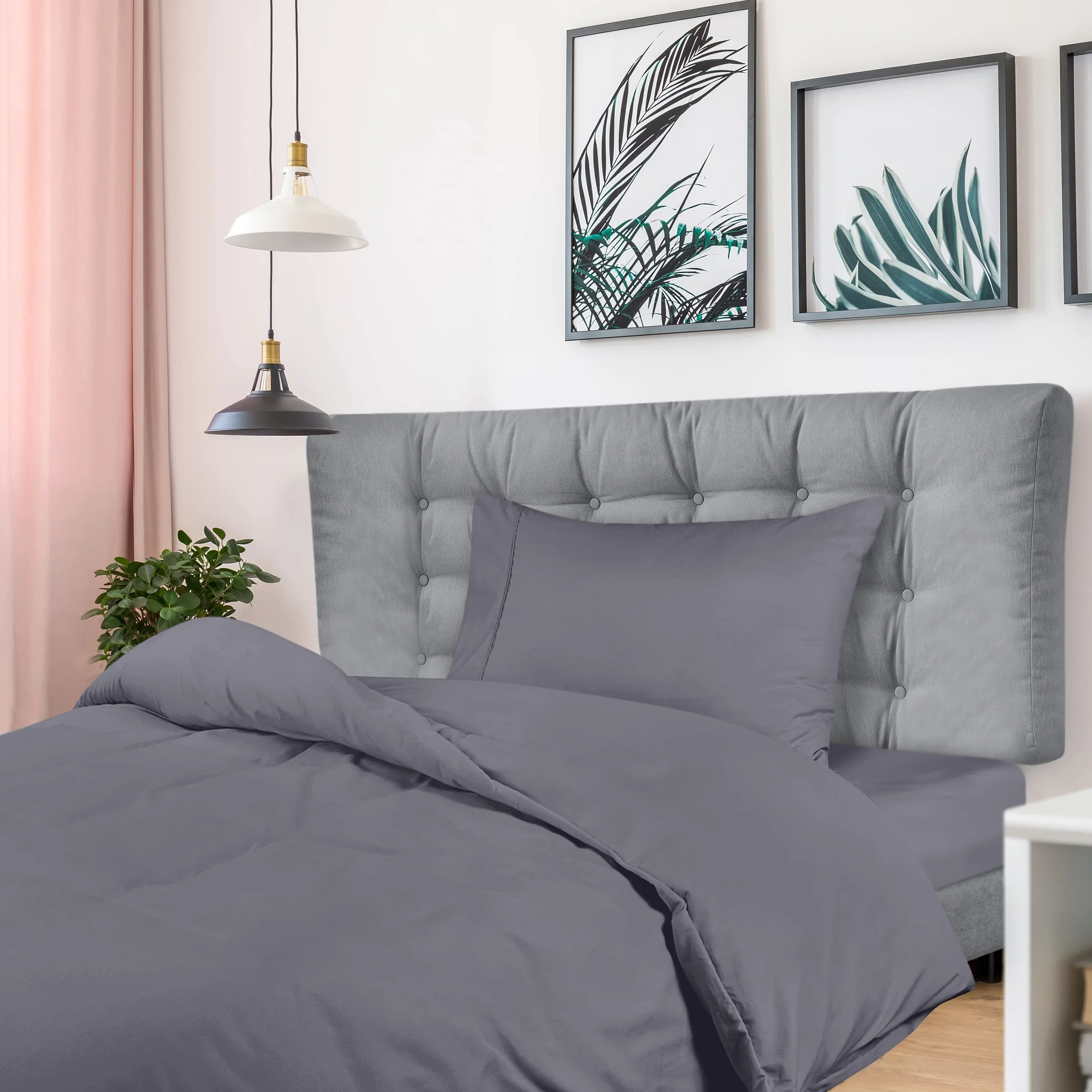 Utopia Bedding 3-Częściowy Zestaw Pościeli - Poszwa Na Kołdrę 135x200 cm, Prześcieradło 90x190 cm Z Poszewką Na Poduszkę 50x75 cm - Miękki, Szczotkowany Poliester Z Mikrofibry (Szary)