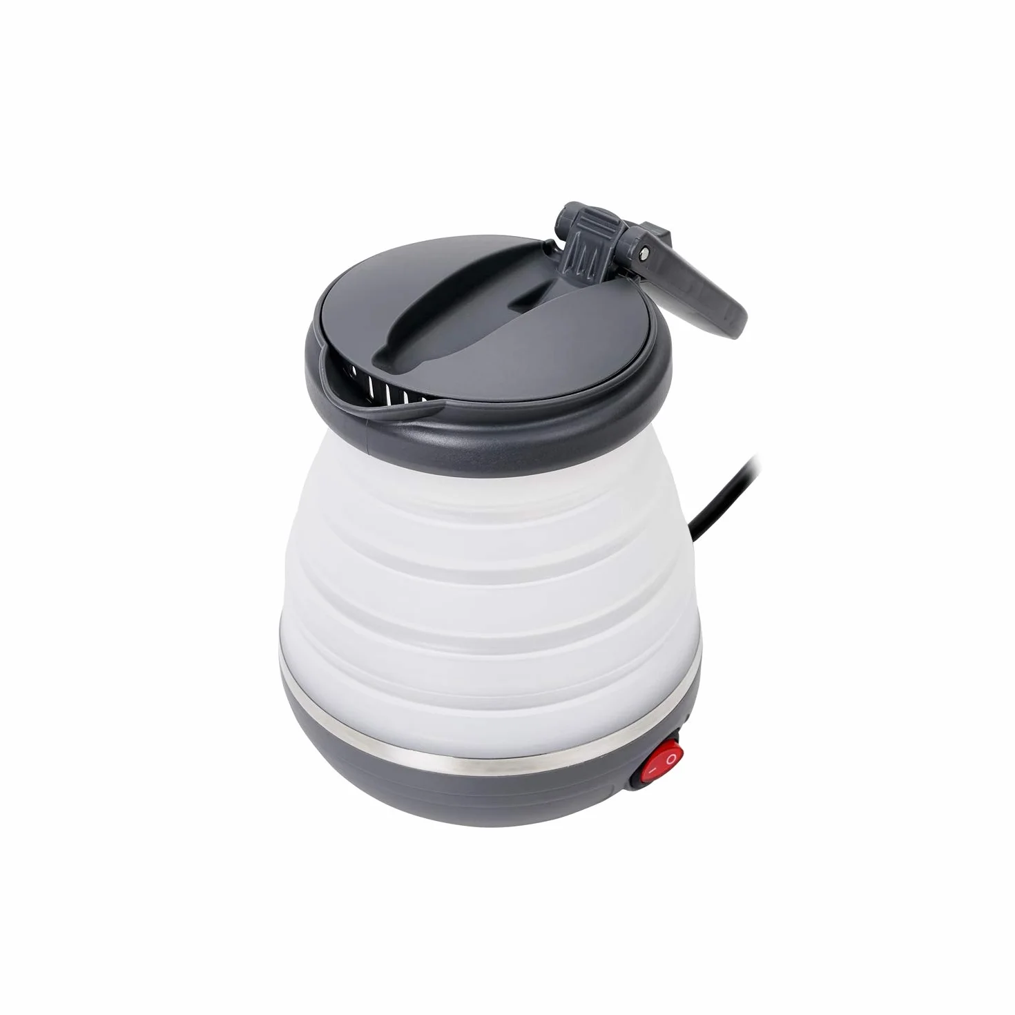 Adler AD 1279 Czajnik Elektryczny Składany, 0.6L, 750W, Biały/Ciemnoszary, Turystyczny, Kompaktowy