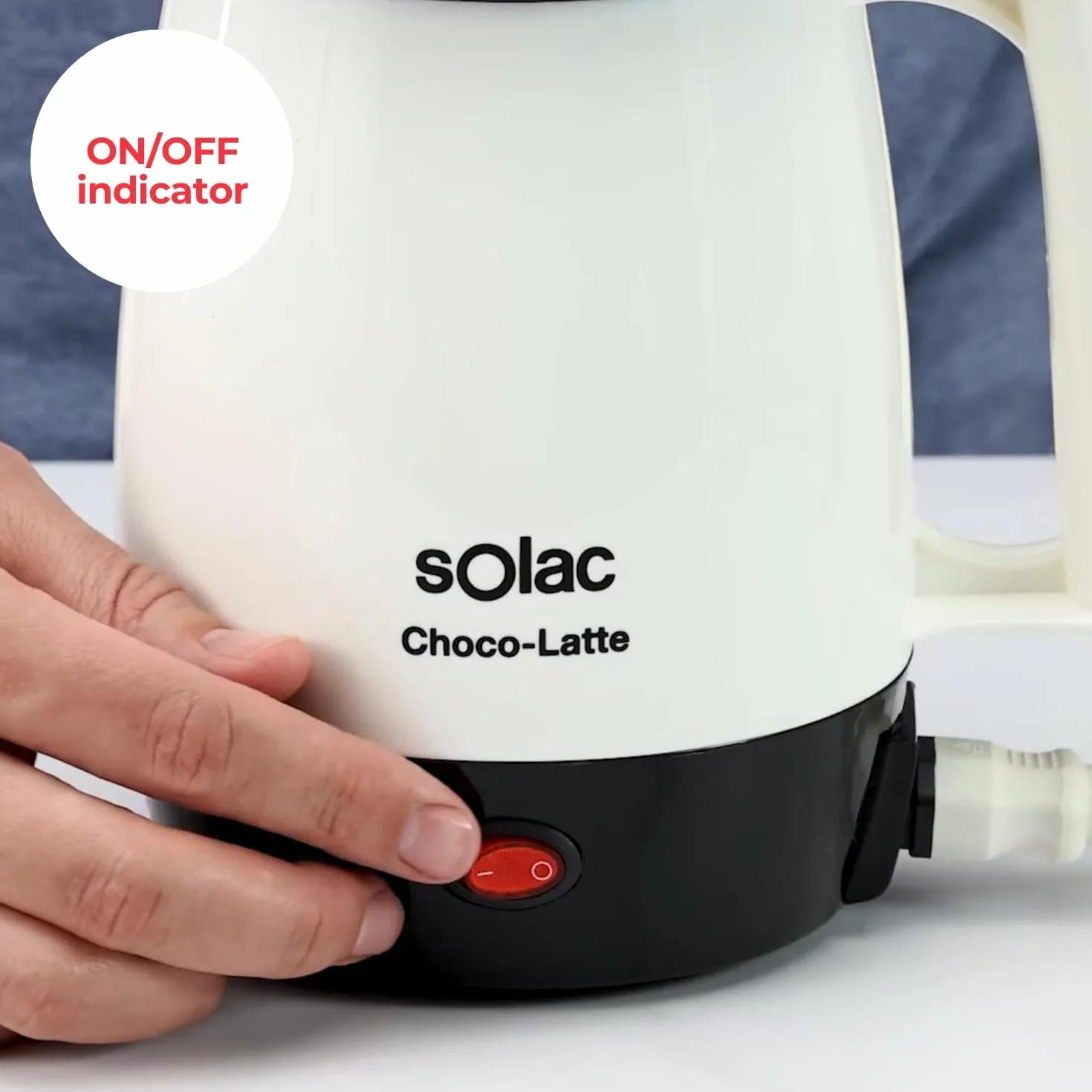 Solac MH9100 Choco Latat podgrzewany mleko, tworzywo sztuczne, biały