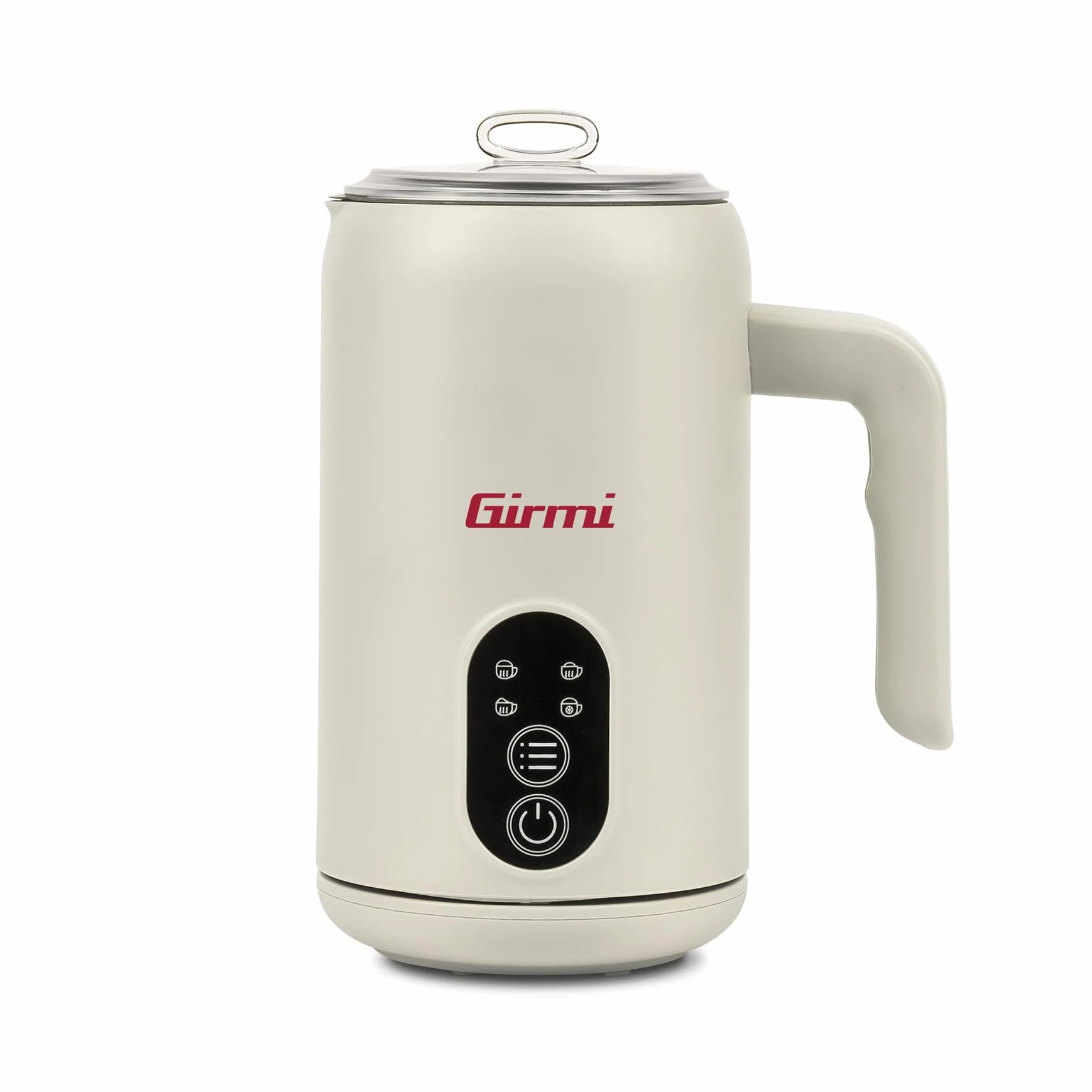 Girmi ML53 spieniacz do mleka, 500 W, pojemność 300 ml, automatyczne wyłączanie, 4 funkcje, gorące mleko, zimna pianka, ciepła i gęsta, zimna podstawka, sterowanie dotykowe, biały